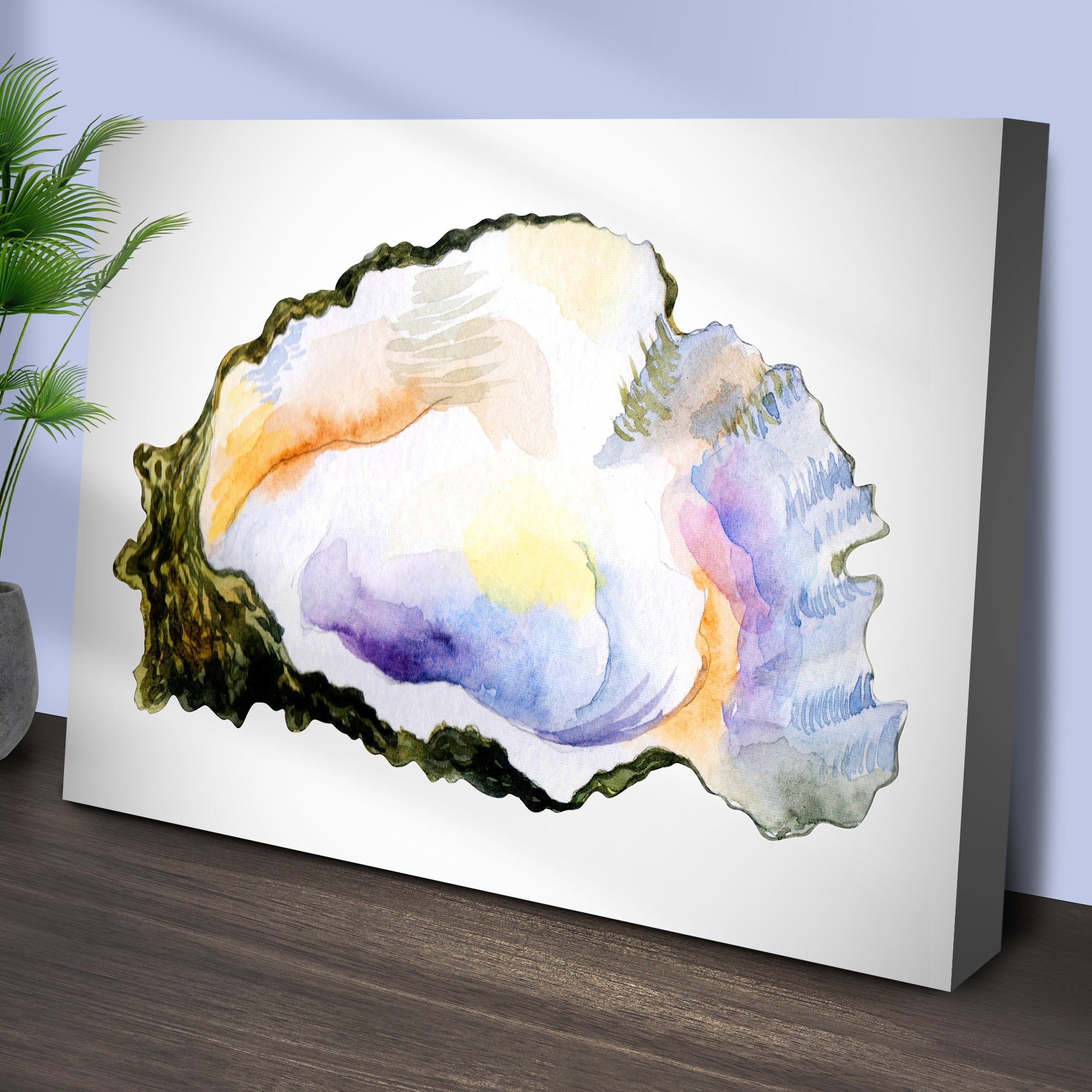 Oyster Watercolor Canvas Wall Art on sale at MyriadMart