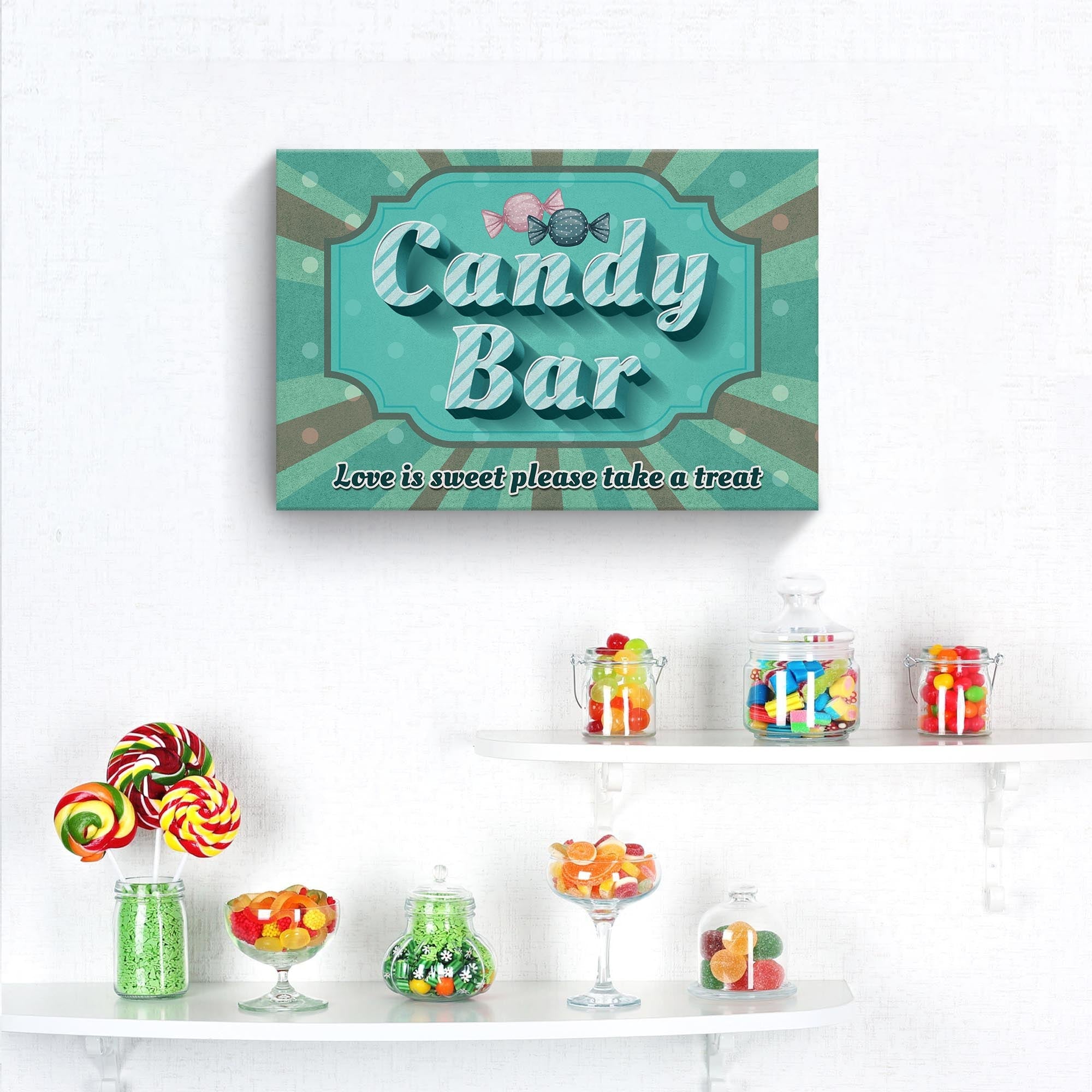 Love Is Sweet Take A Treat Candy Bar Sign III on sale at MyriadMart