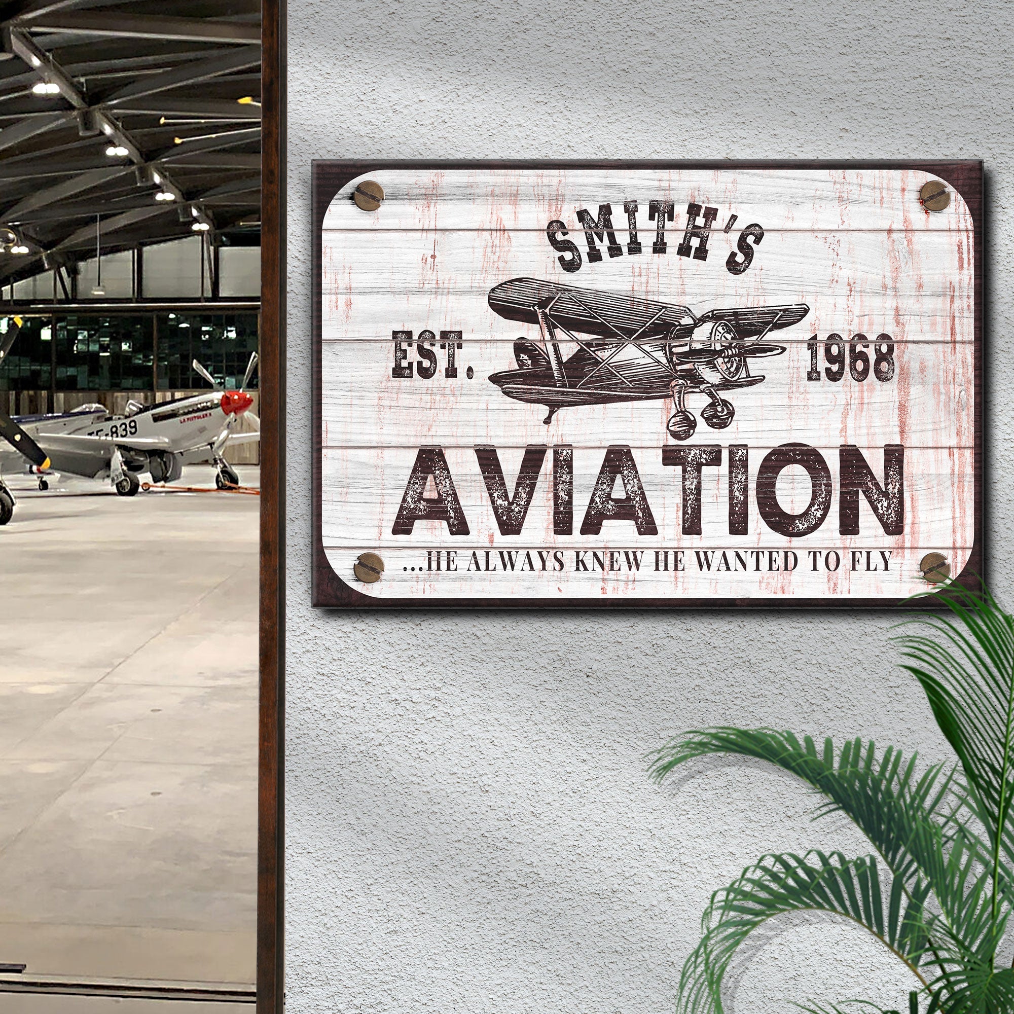 He Always Knew He Wanted To Fly Aviation Sign on sale at MyriadMart