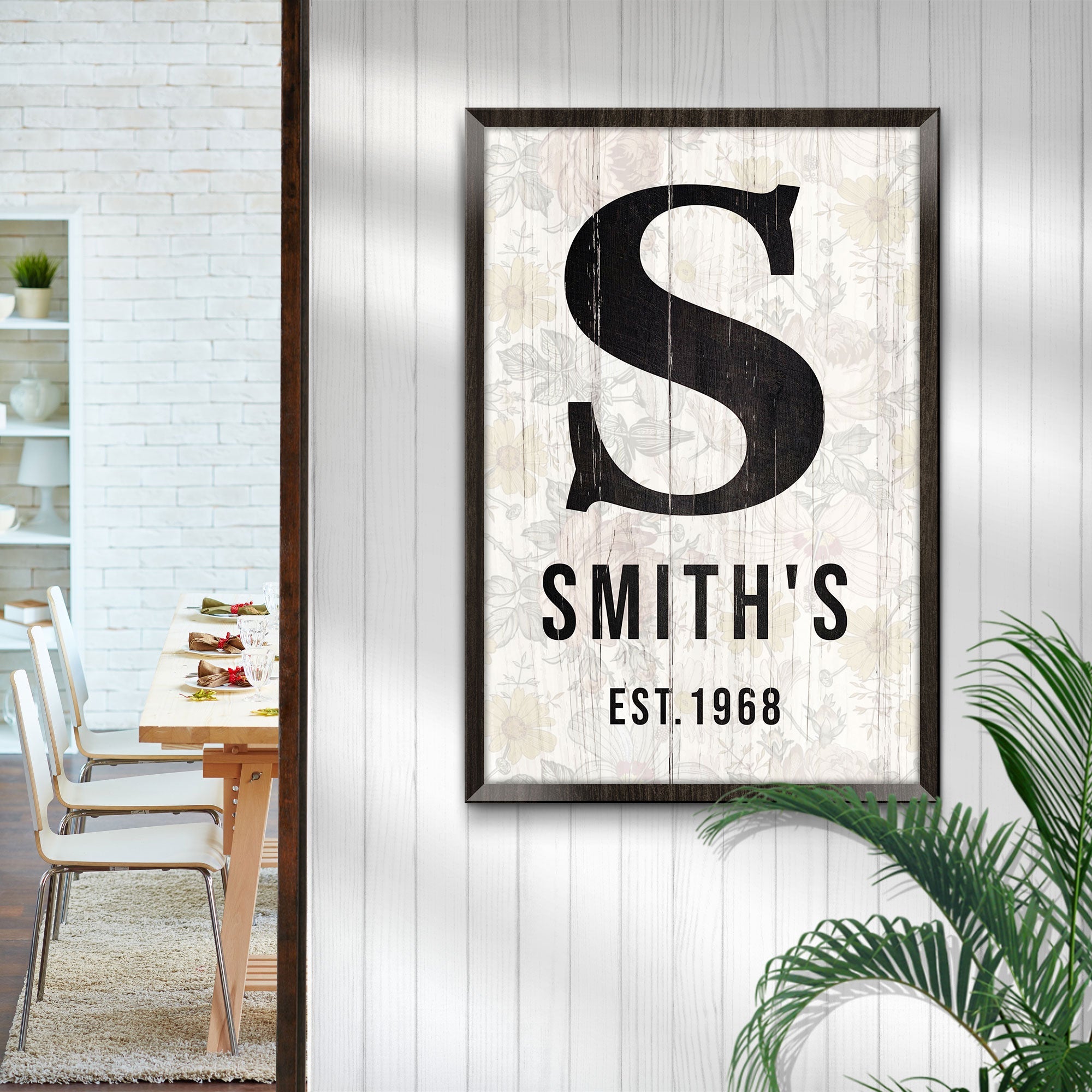 Family Name Portrait Monogram Sign on sale at MyriadMart