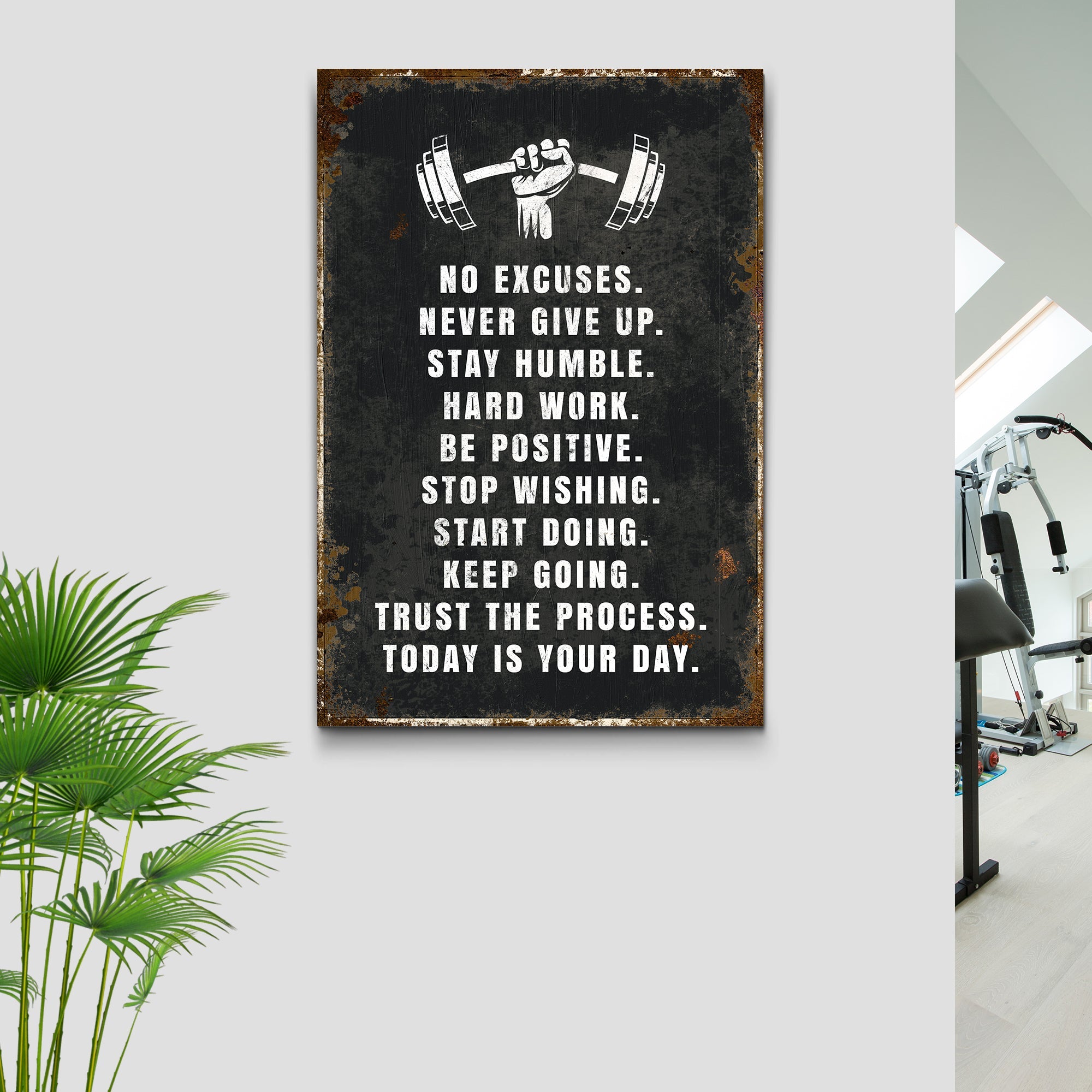 No Excuses Motivational Sign on sale at MyriadMart