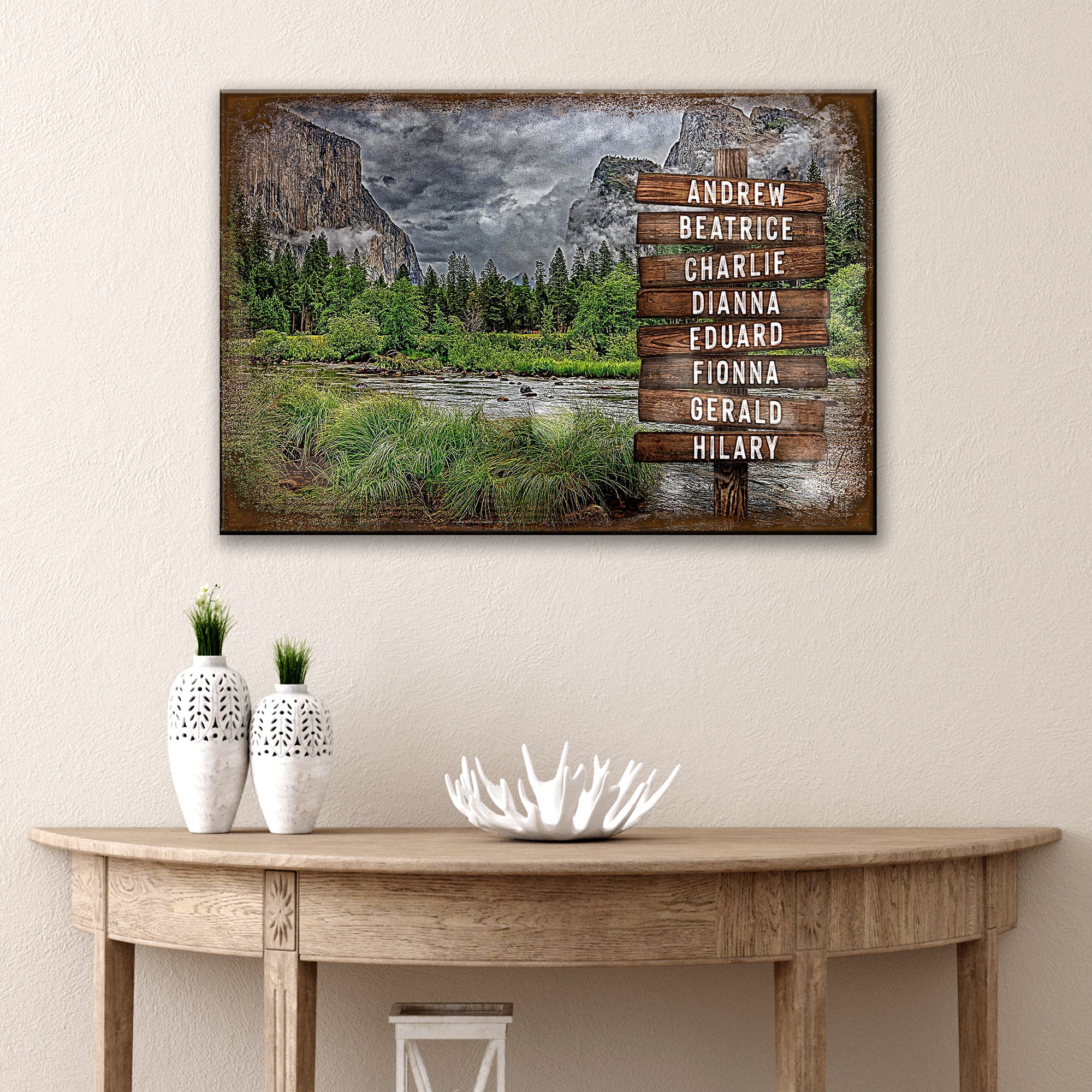 Lake Family Name Sign on sale at MyriadMart