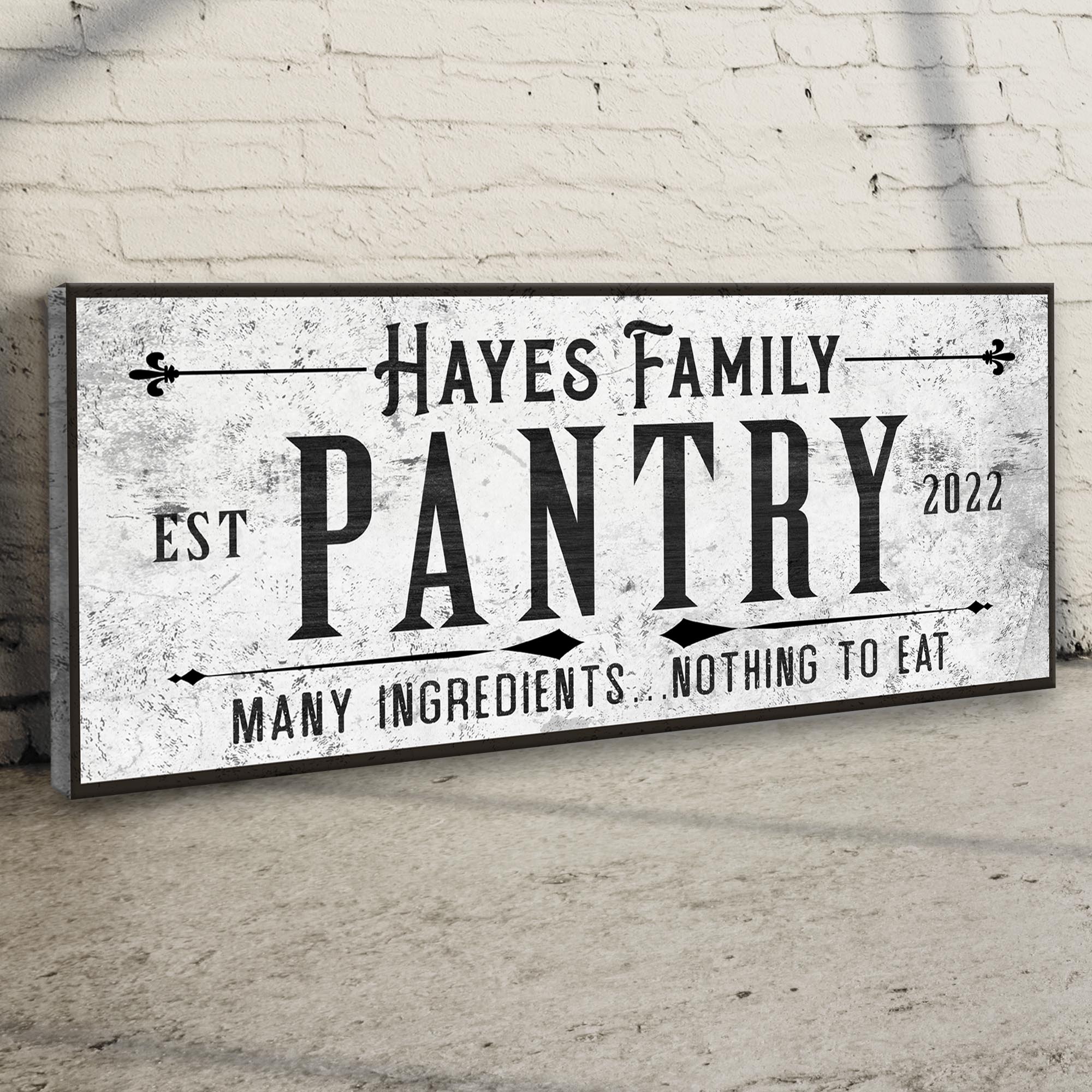 Many Ingredients, Nothing To Eat Pantry Sign on sale at MyriadMart