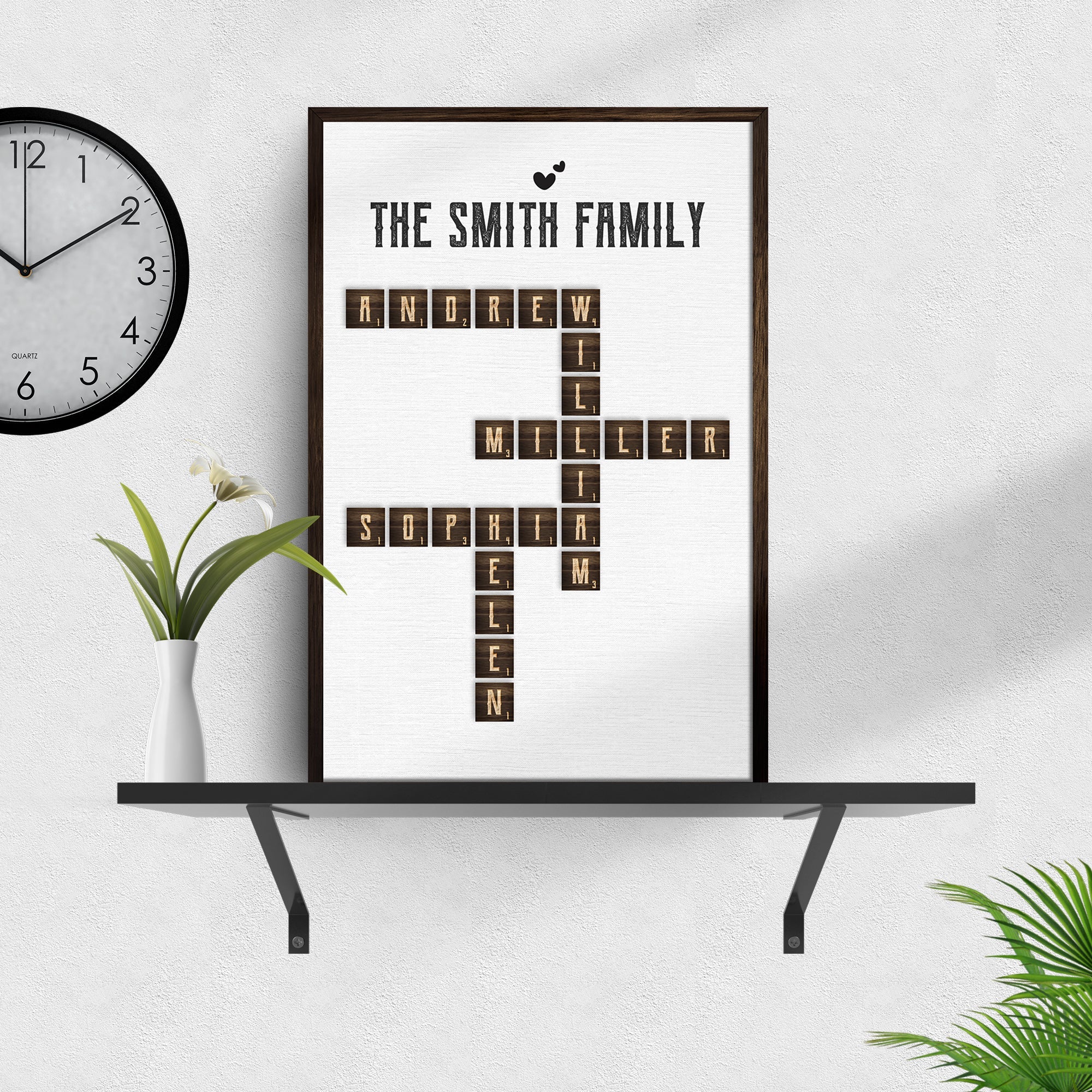 Scrabble Family Name Sign on sale at MyriadMart