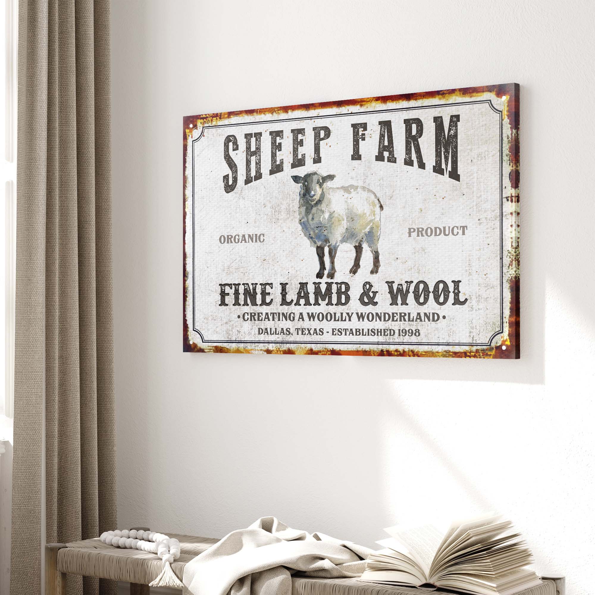 Sheep Farm Sign V on sale at MyriadMart