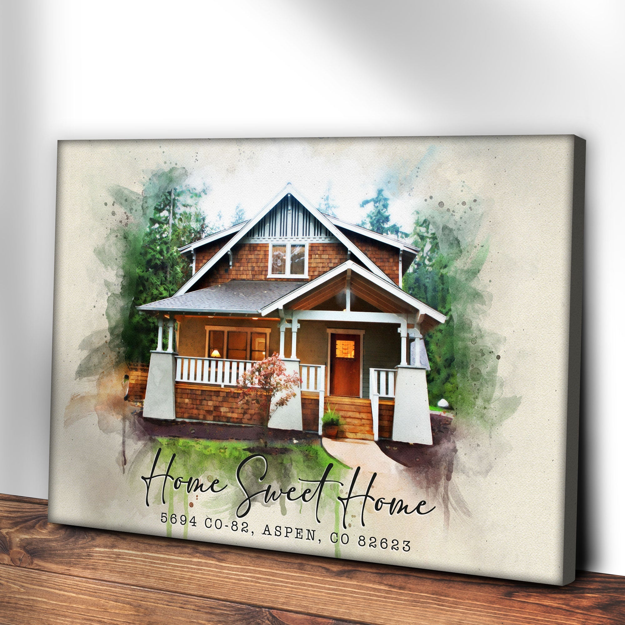 Home Sweet Home Watercolor Sign on sale at MyriadMart
