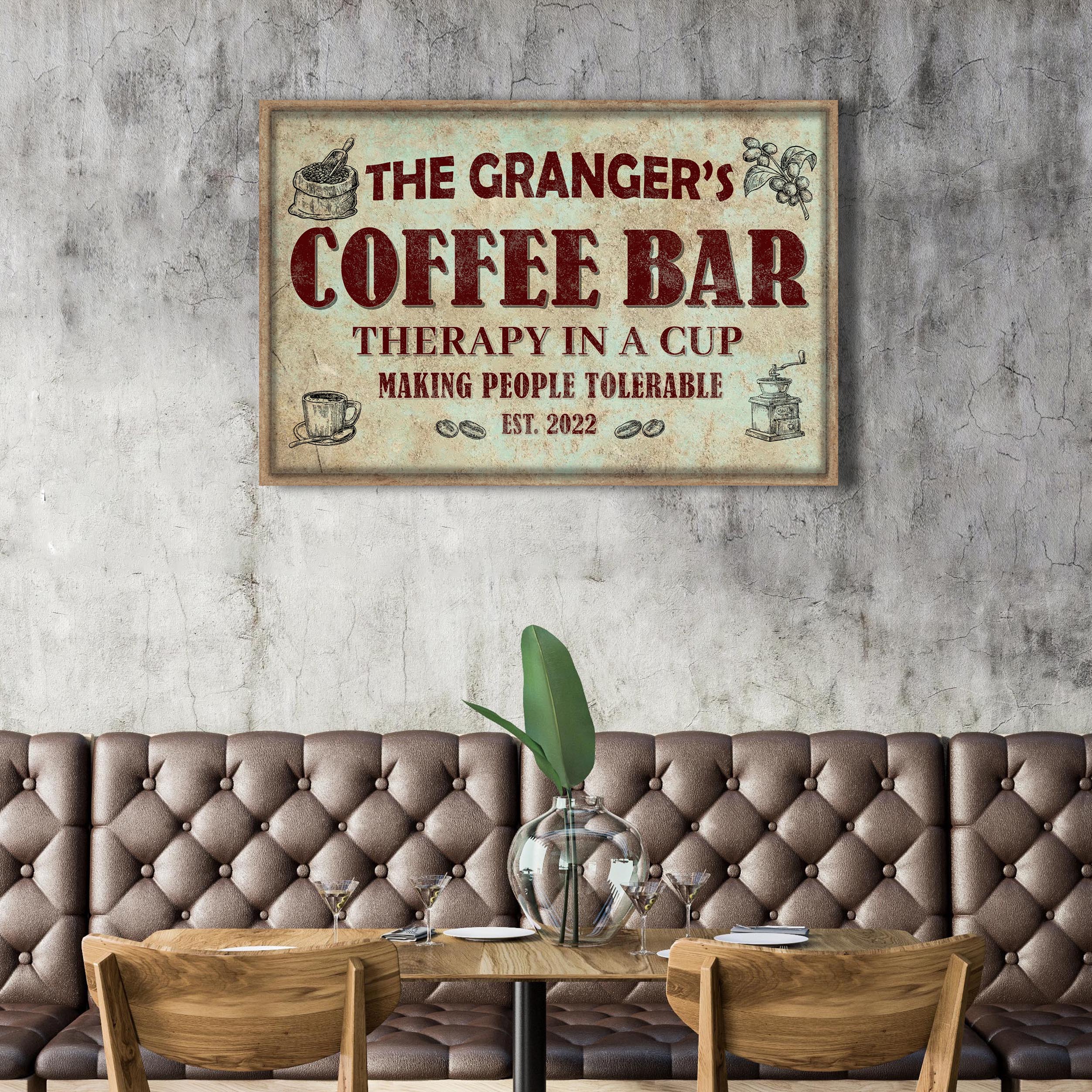 Coffee Bar Therapy In A Cup Sign on sale at MyriadMart