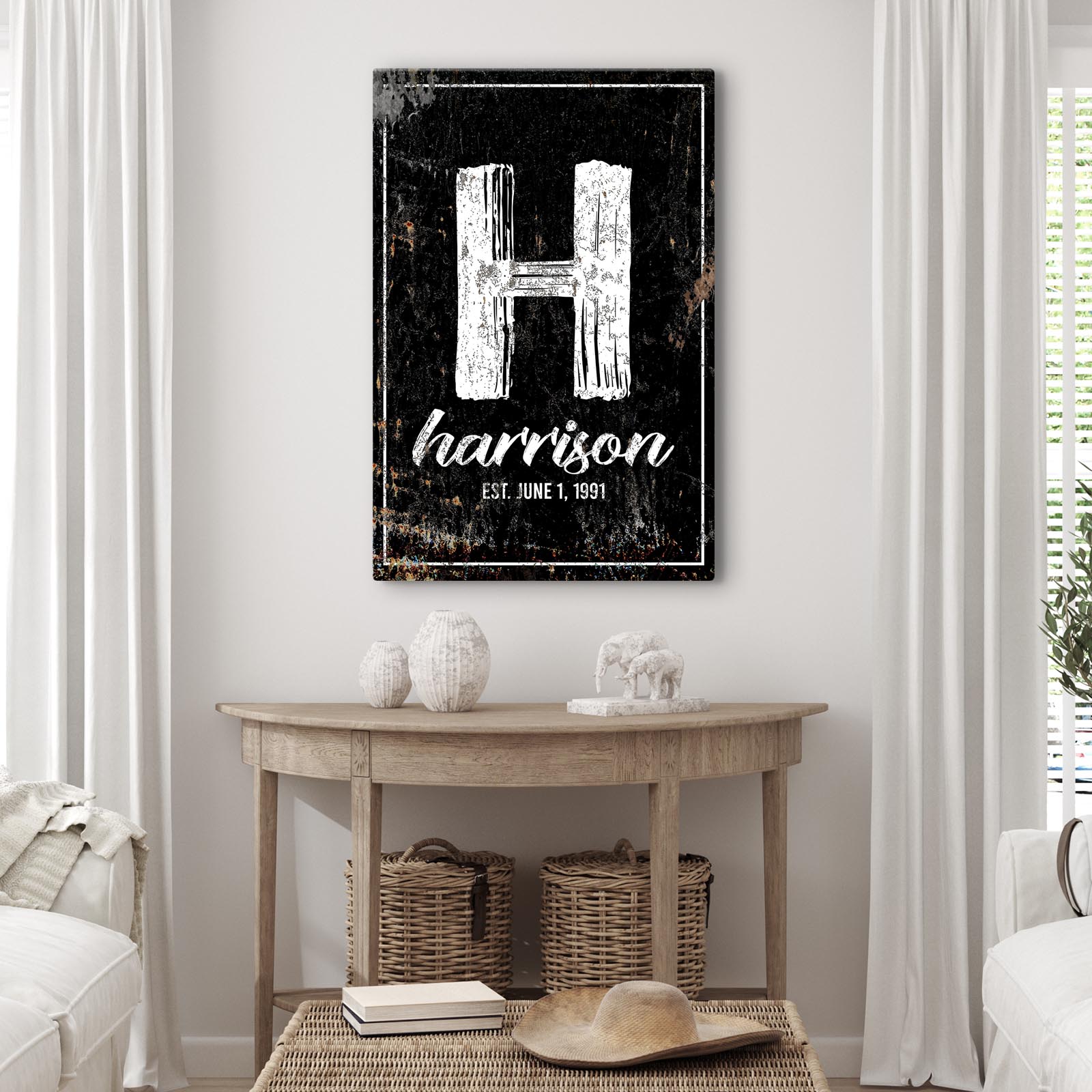 Family Name Portrait Sign on sale at MyriadMart