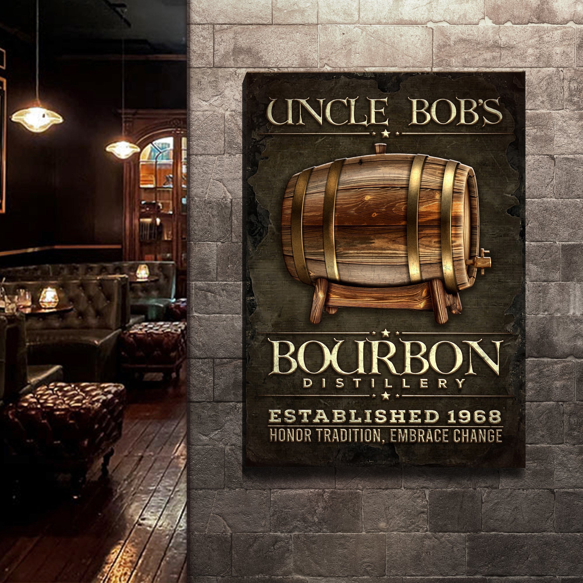 Bourbon Distillery Sign on sale at MyriadMart