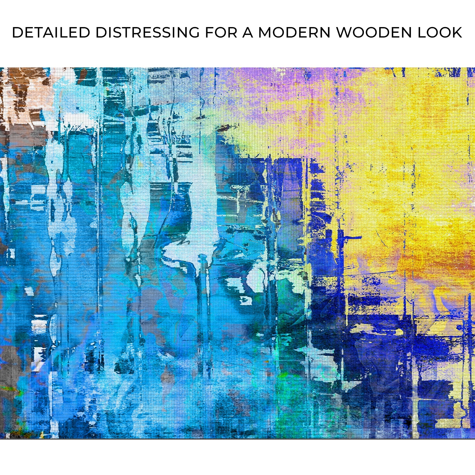 Blue Gold Abstract Painting Canvas Wall Art on sale at MyriadMart