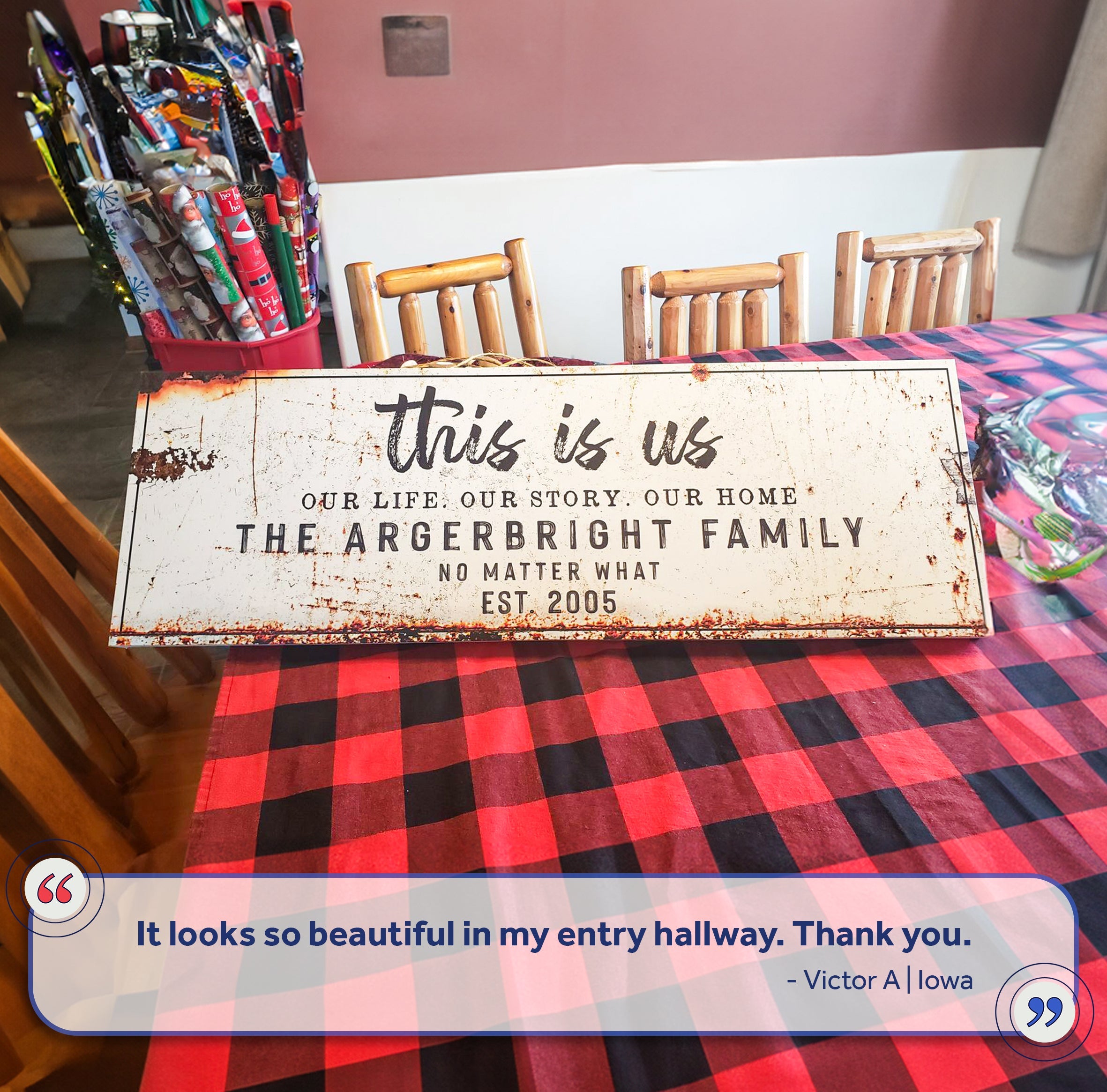 This Is Us Rustic Sign on sale at MyriadMart