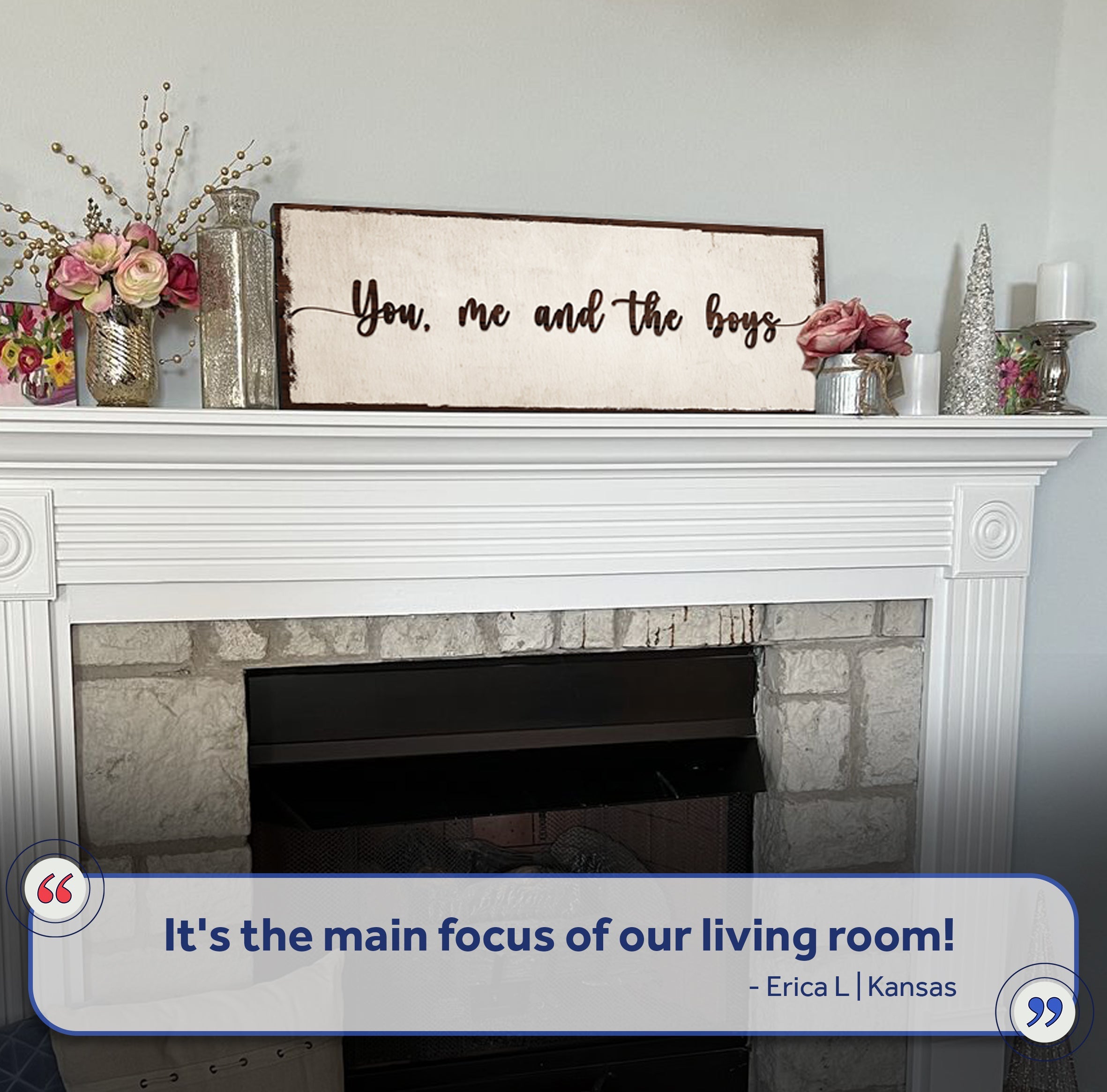 You, Me, And The Boys Sign IV on sale at MyriadMart