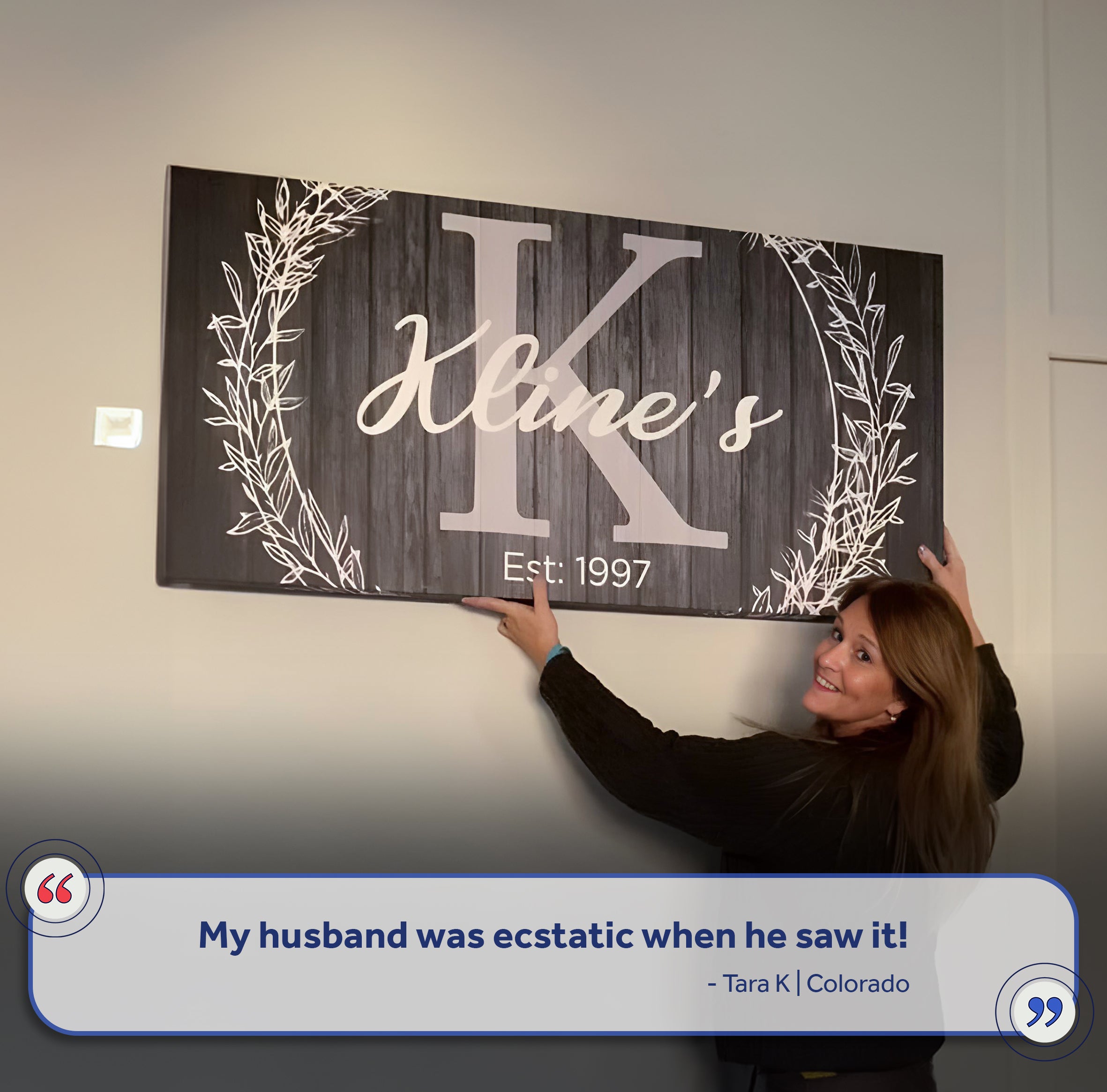 Family Name Sign - Monogram Sign on sale at MyriadMart