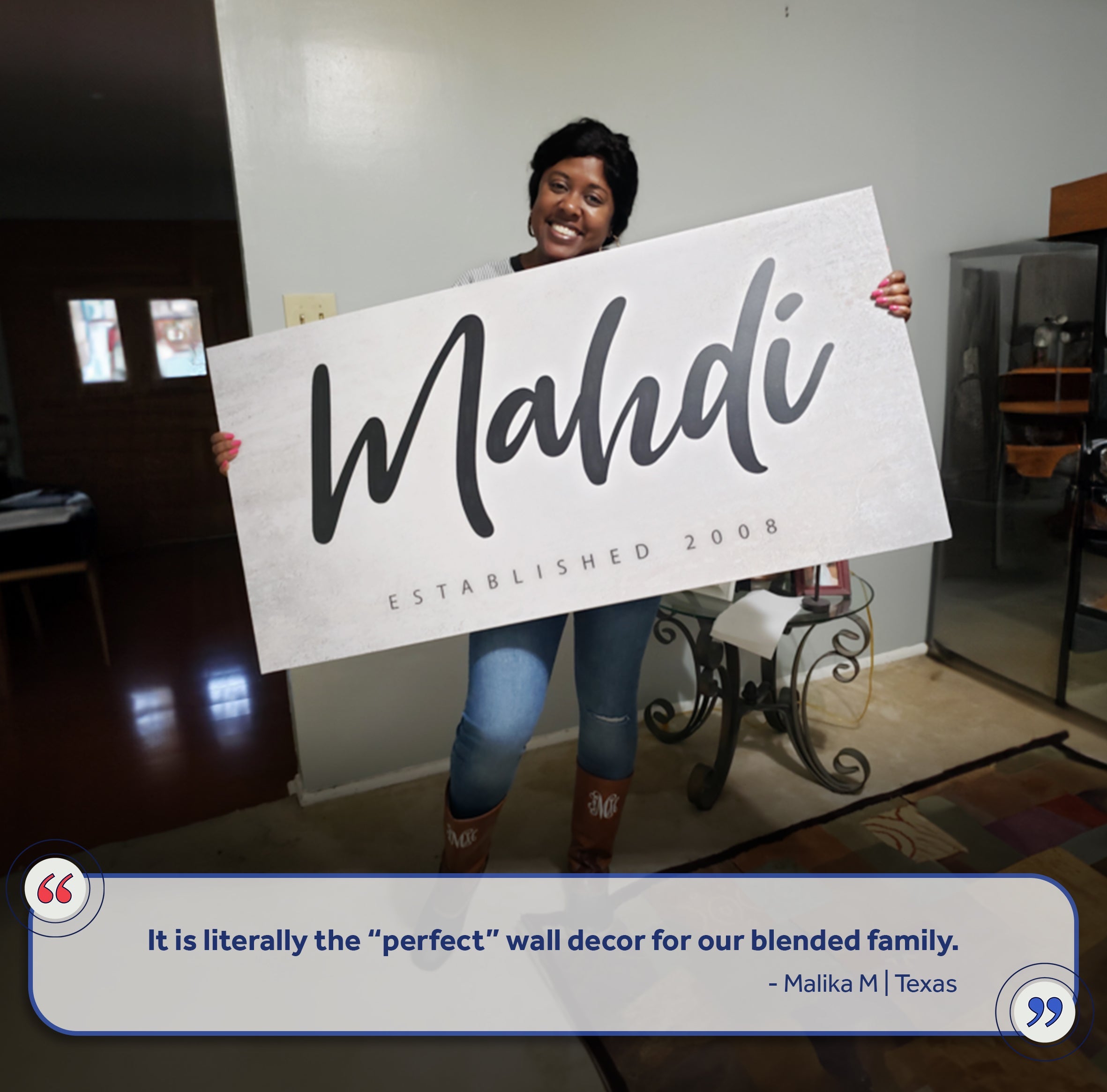 Family Name Sign IV on sale at MyriadMart