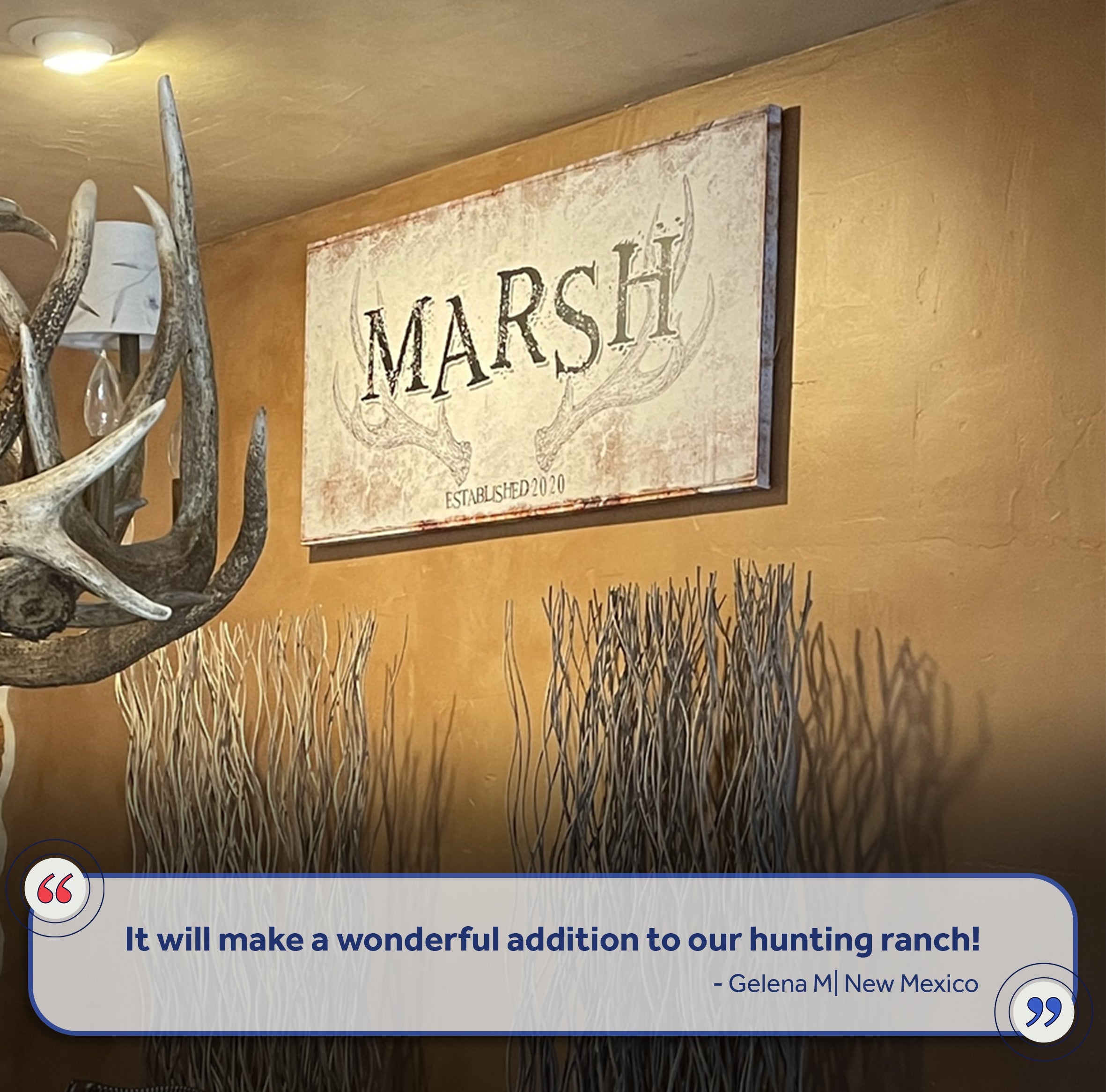 Rustic Family Antler Sign on sale at MyriadMart