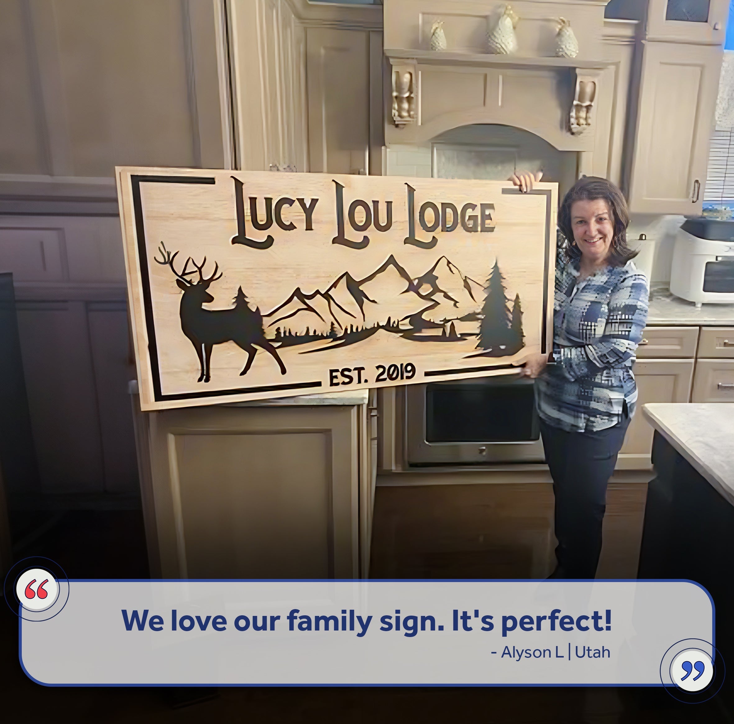 Family Mountain Sign on sale at MyriadMart