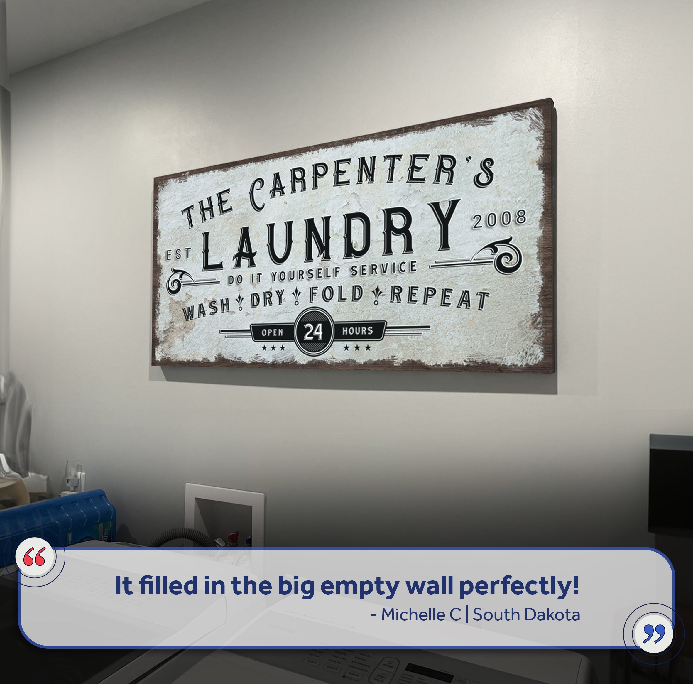 Personalized Laundry Room Sign II on sale at MyriadMart