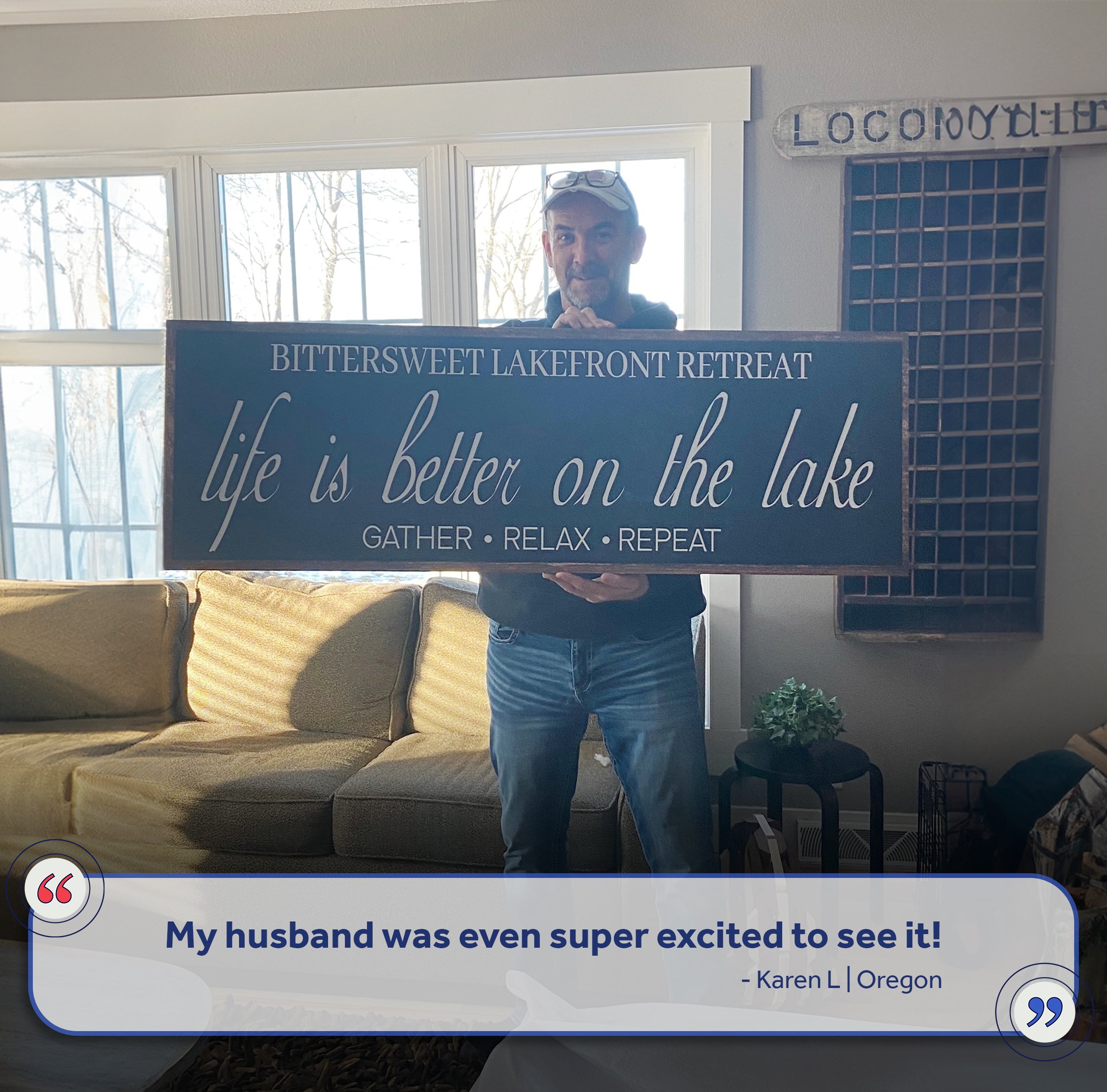 Life Is Better On The Lake Sign on sale at MyriadMart