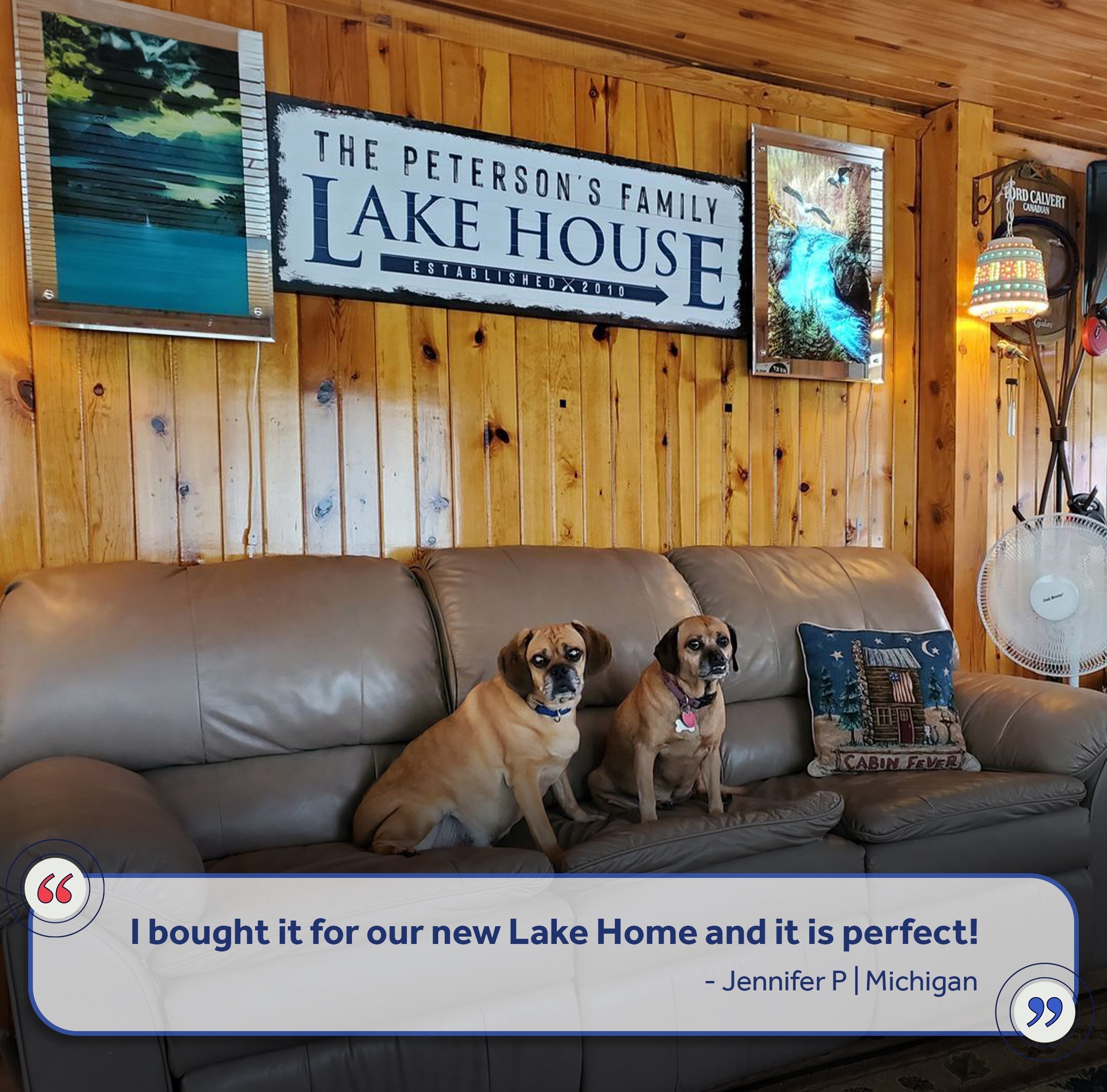 Family Lake House Arrow Sign on sale at MyriadMart