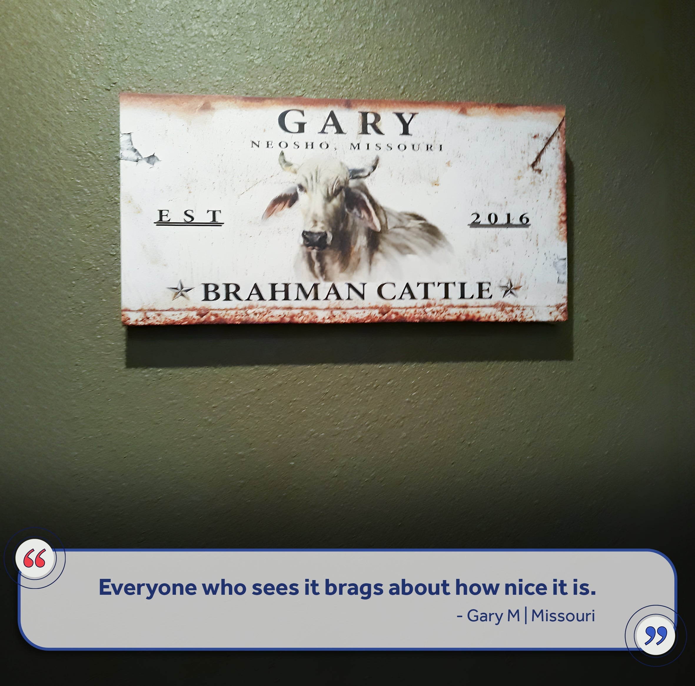 Brahman Cattle Sign II on sale at MyriadMart