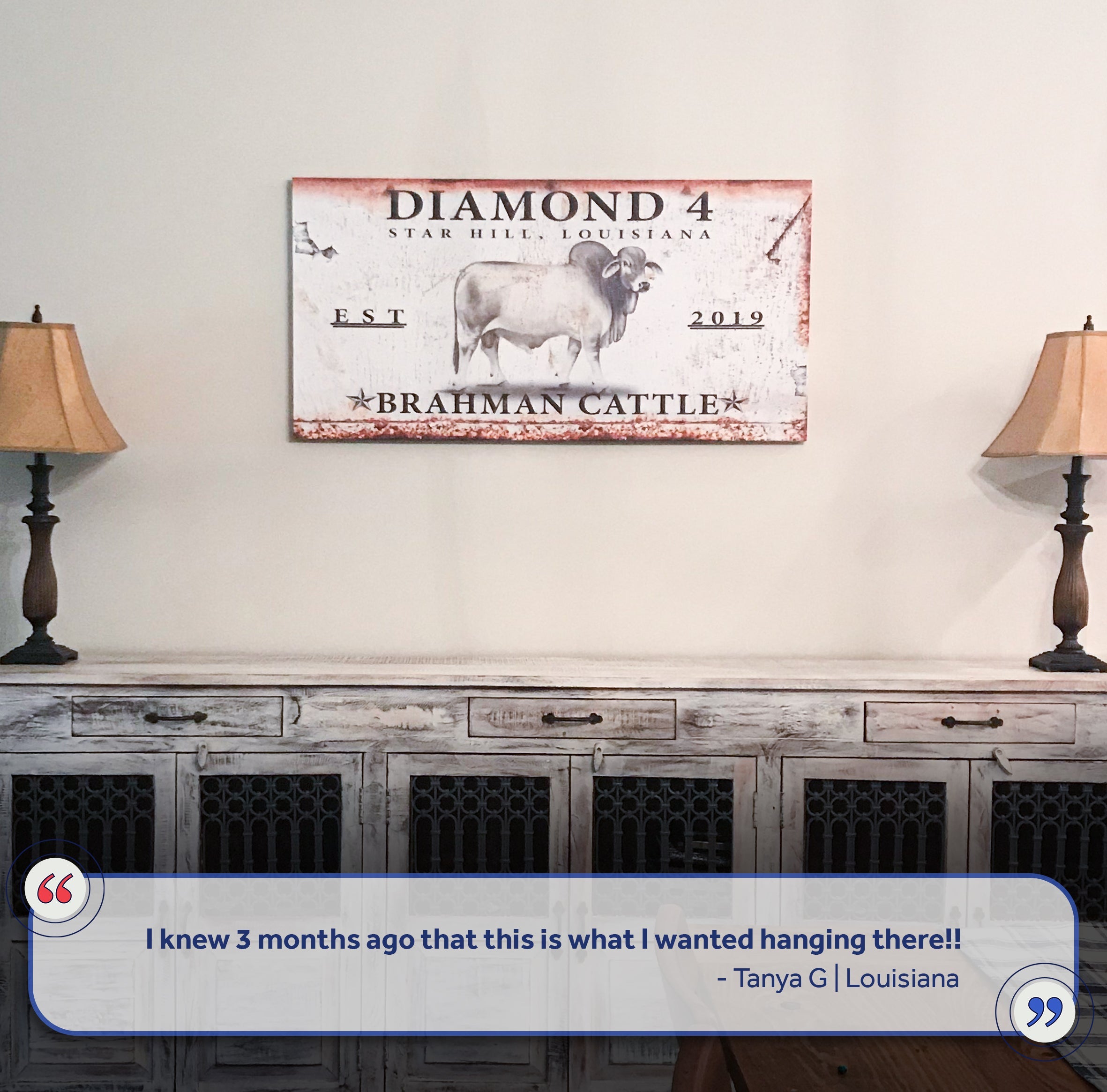 Brahman Cattle Sign III on sale at MyriadMart