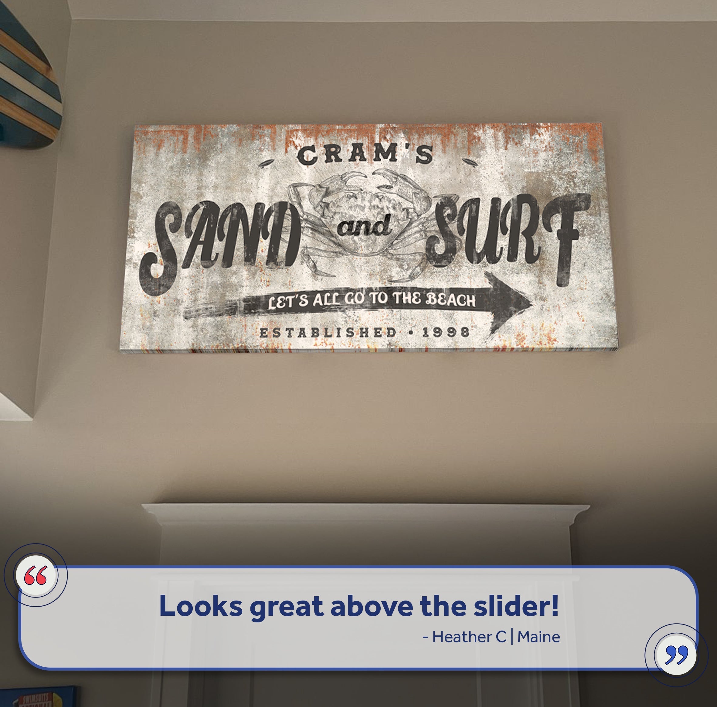 Sand And Surf Sign IV on sale at MyriadMart