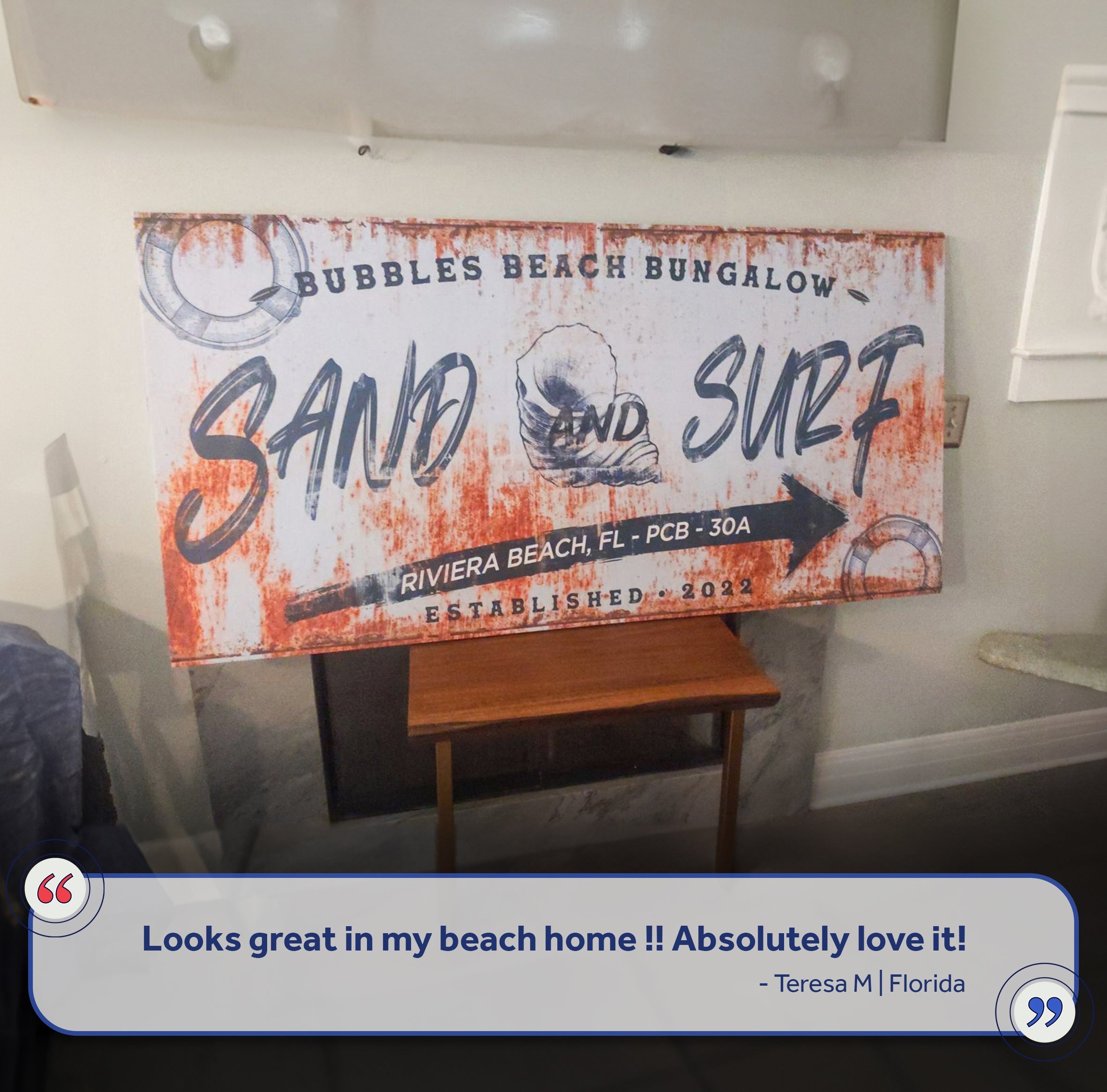 Sand And Surf Sign V on sale at MyriadMart