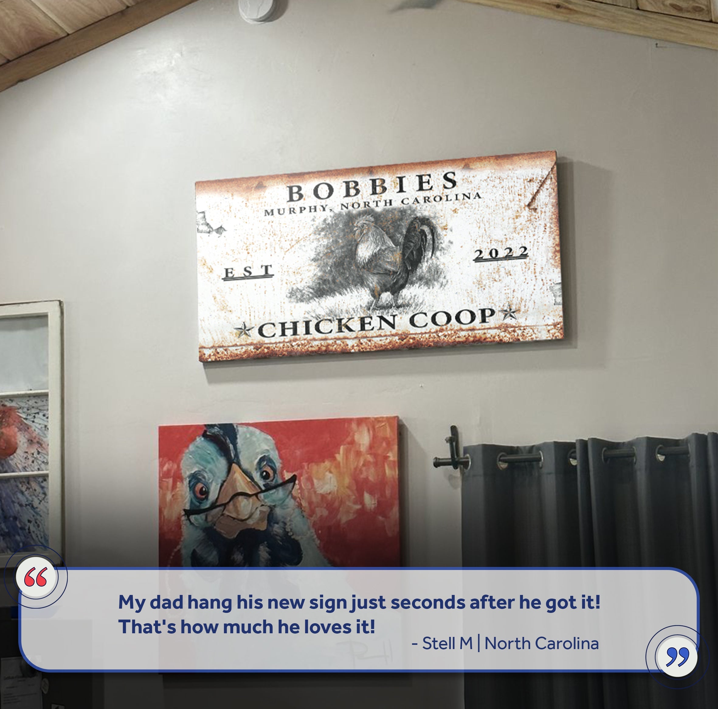 Chicken Coop Sign VI on sale at MyriadMart