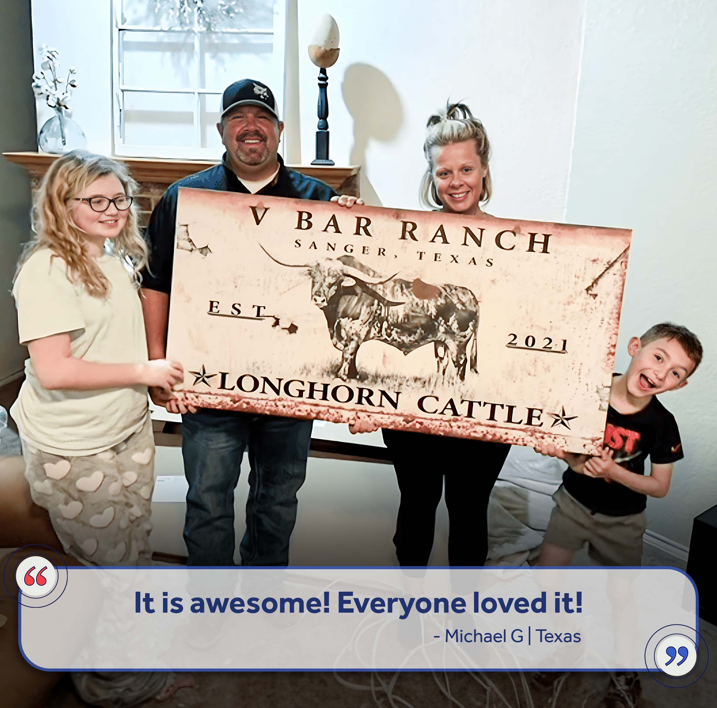 Longhorn Rustic Cattle Sign III on sale at MyriadMart