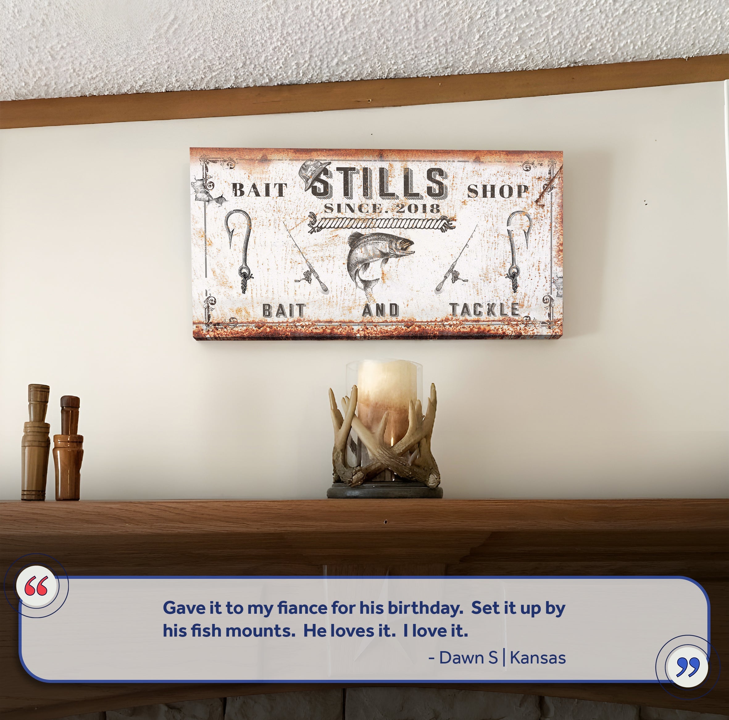 Bait and Tackle Sign II on sale at MyriadMart