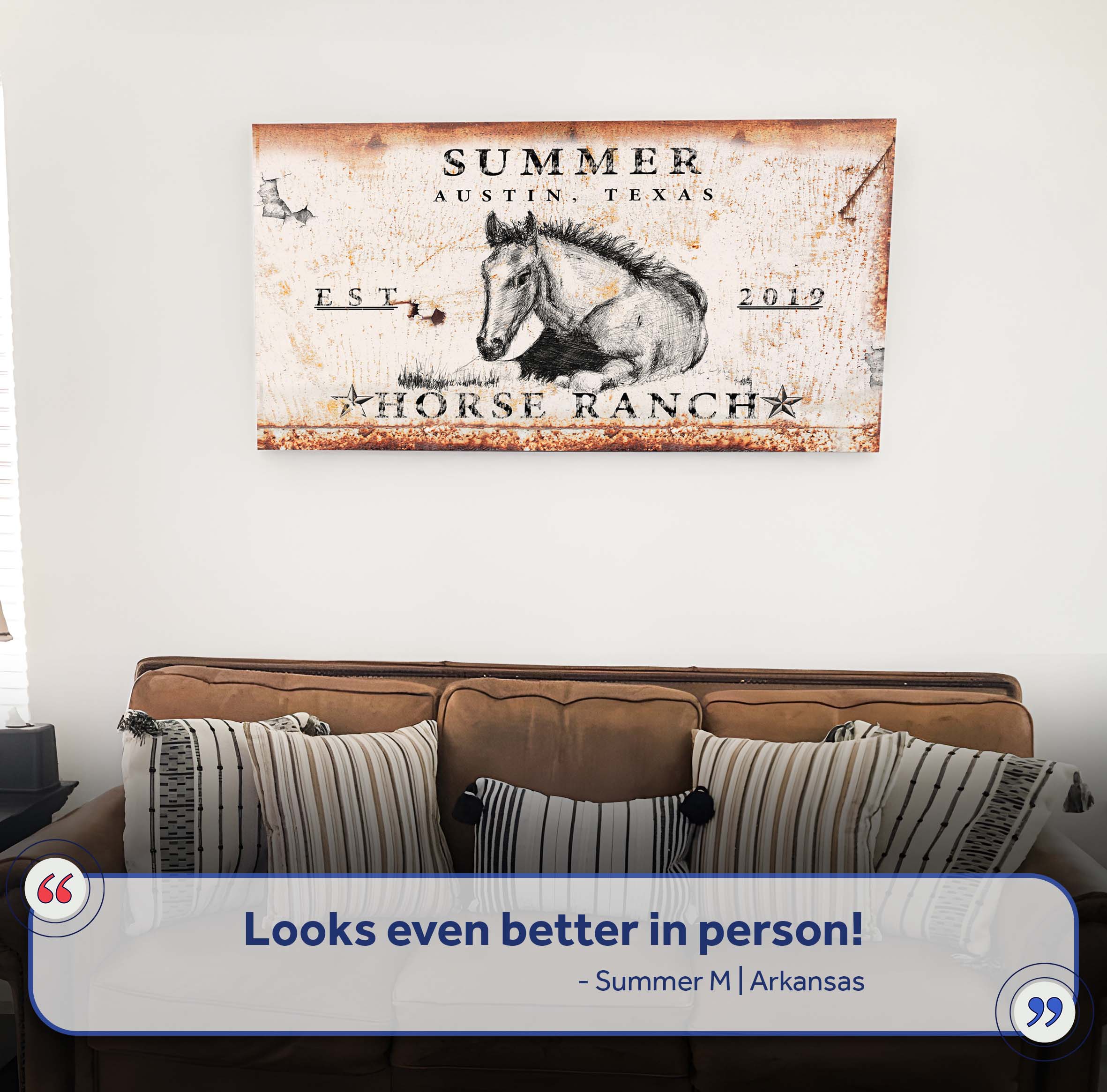 Rustic Horse Ranch Sign IV on sale at MyriadMart