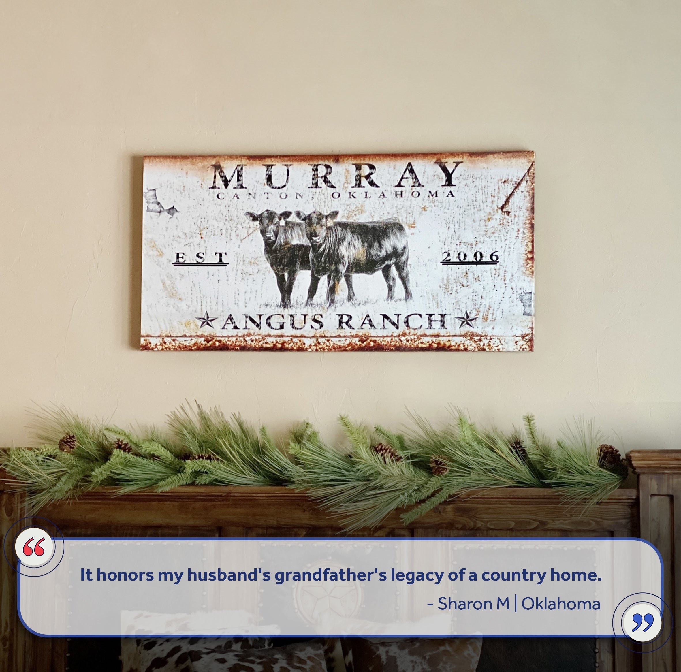 Angus Ranch Sign II on sale at MyriadMart