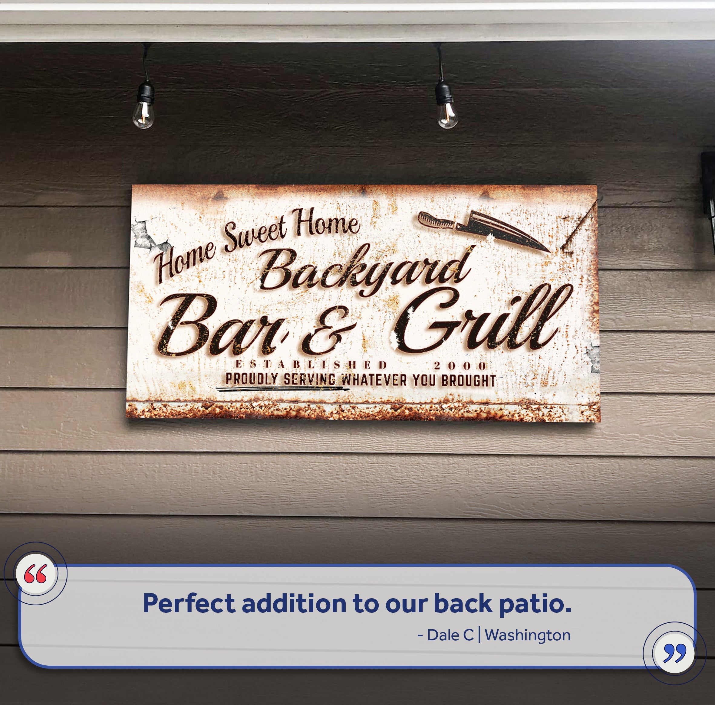 Backyard Bar & Grill Sign III on sale at MyriadMart