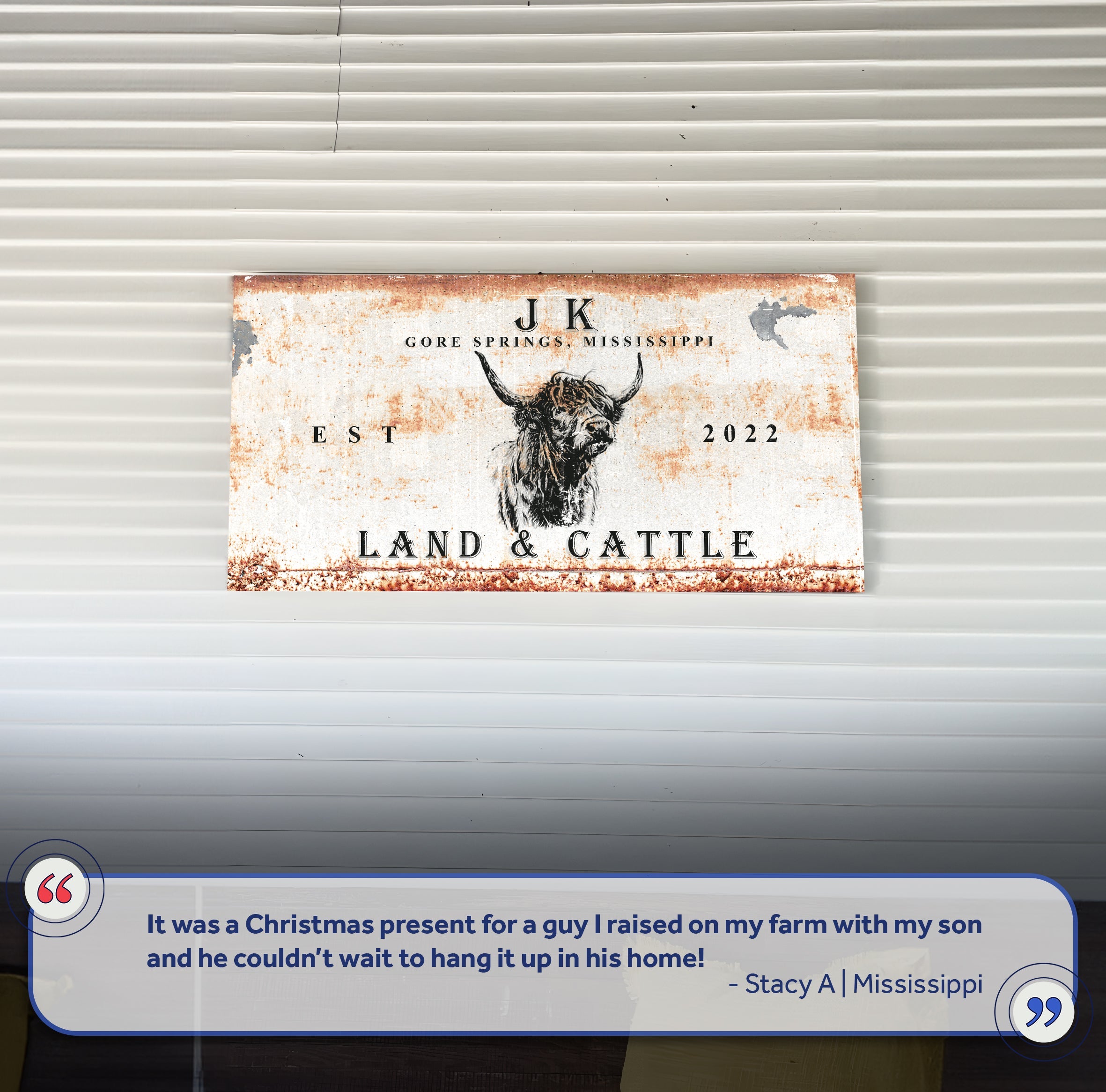Land And Cattle Rustic Sign II on sale at MyriadMart
