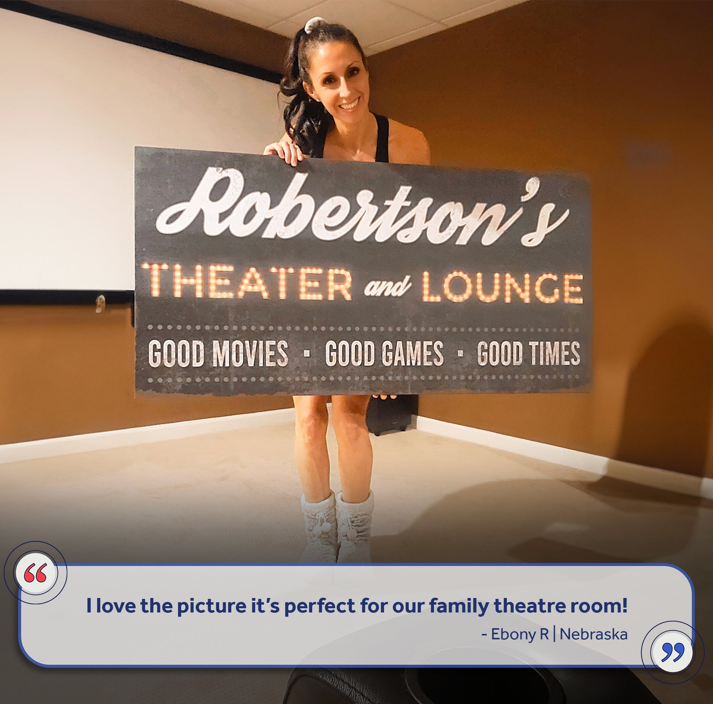 Family Theater and Lounge Sign III on sale at MyriadMart