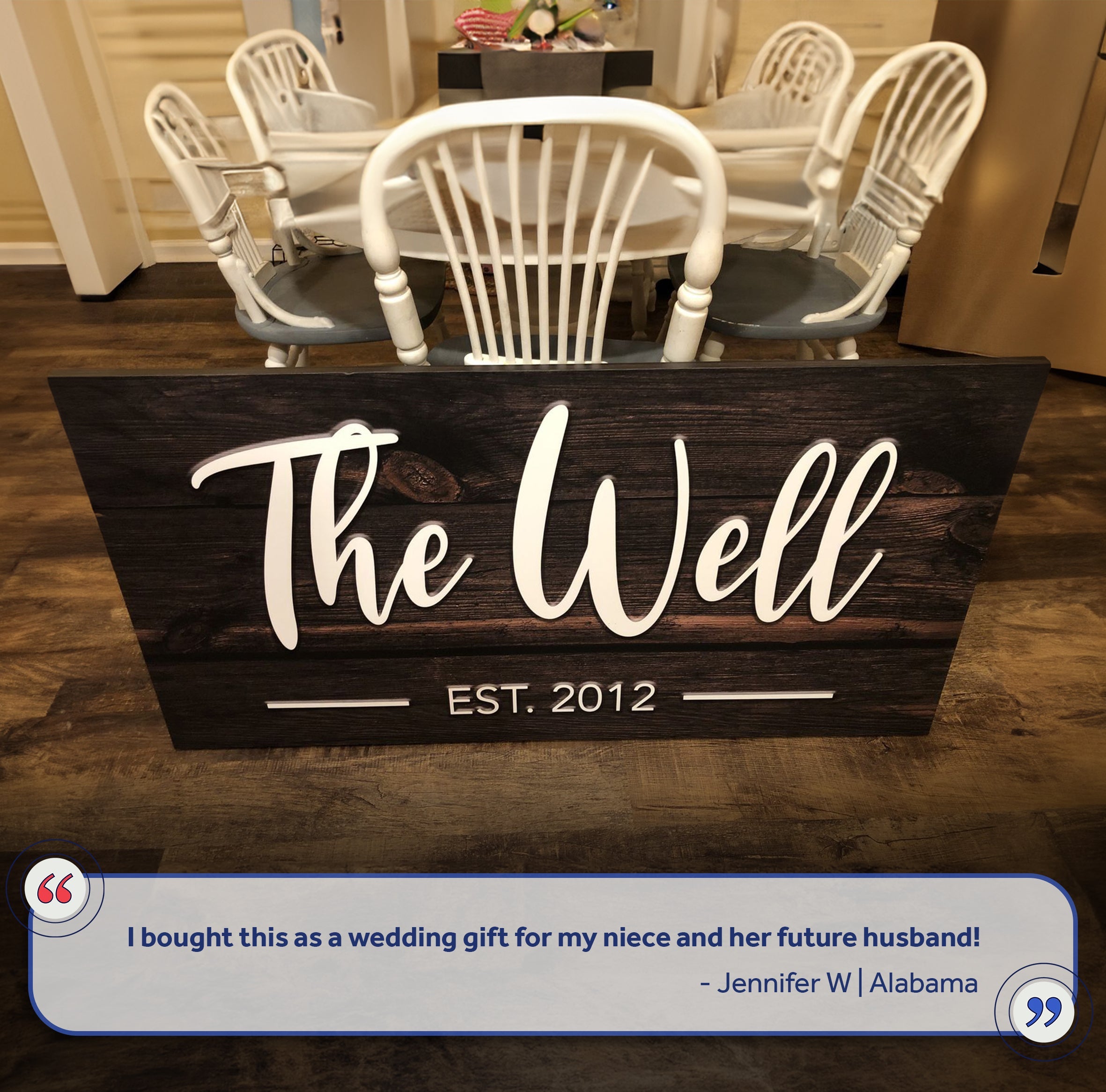 Wooden Family Name Sign on sale at MyriadMart