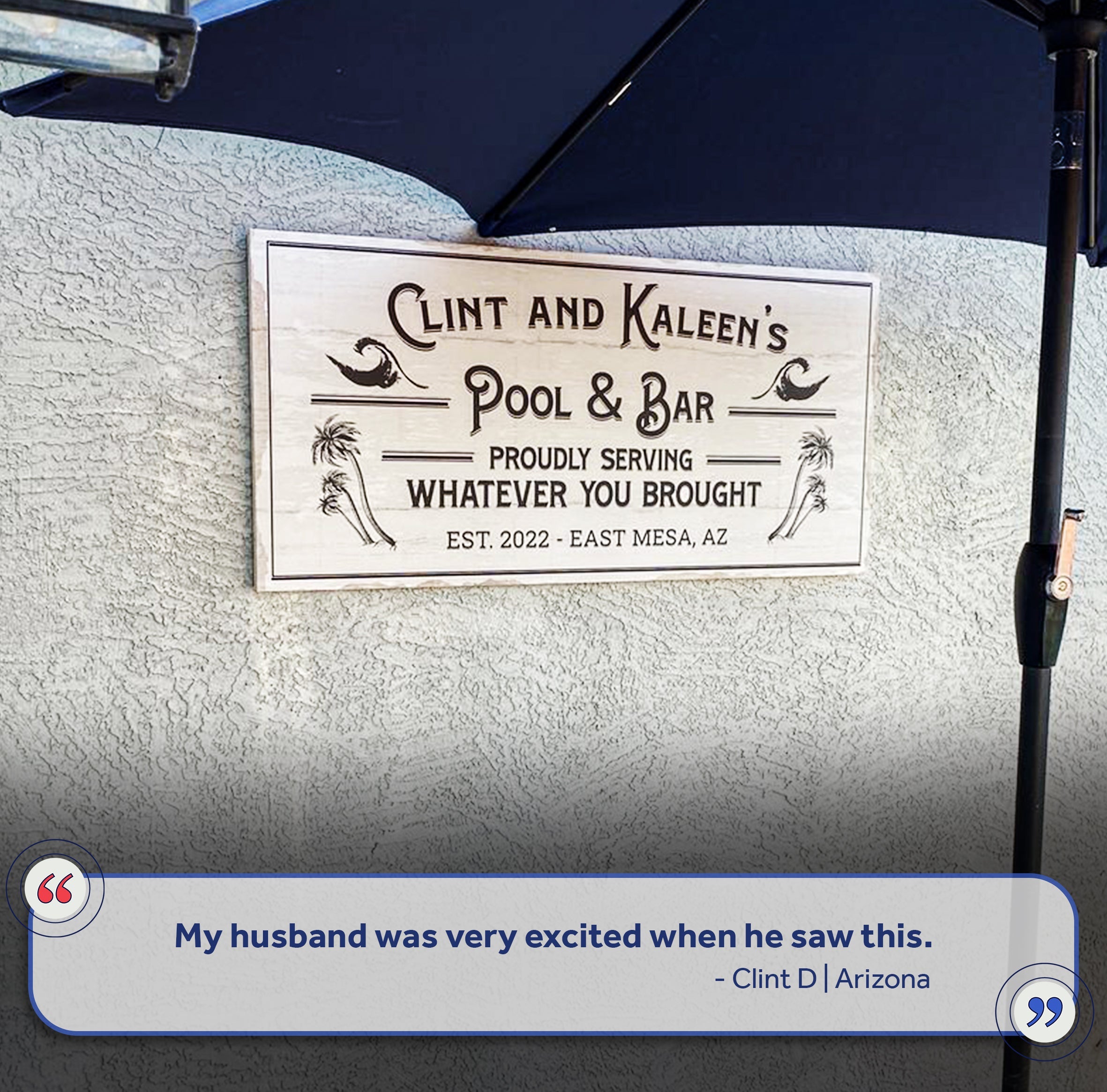 Personalized Rustic Pool And Bar Sign III on sale at MyriadMart