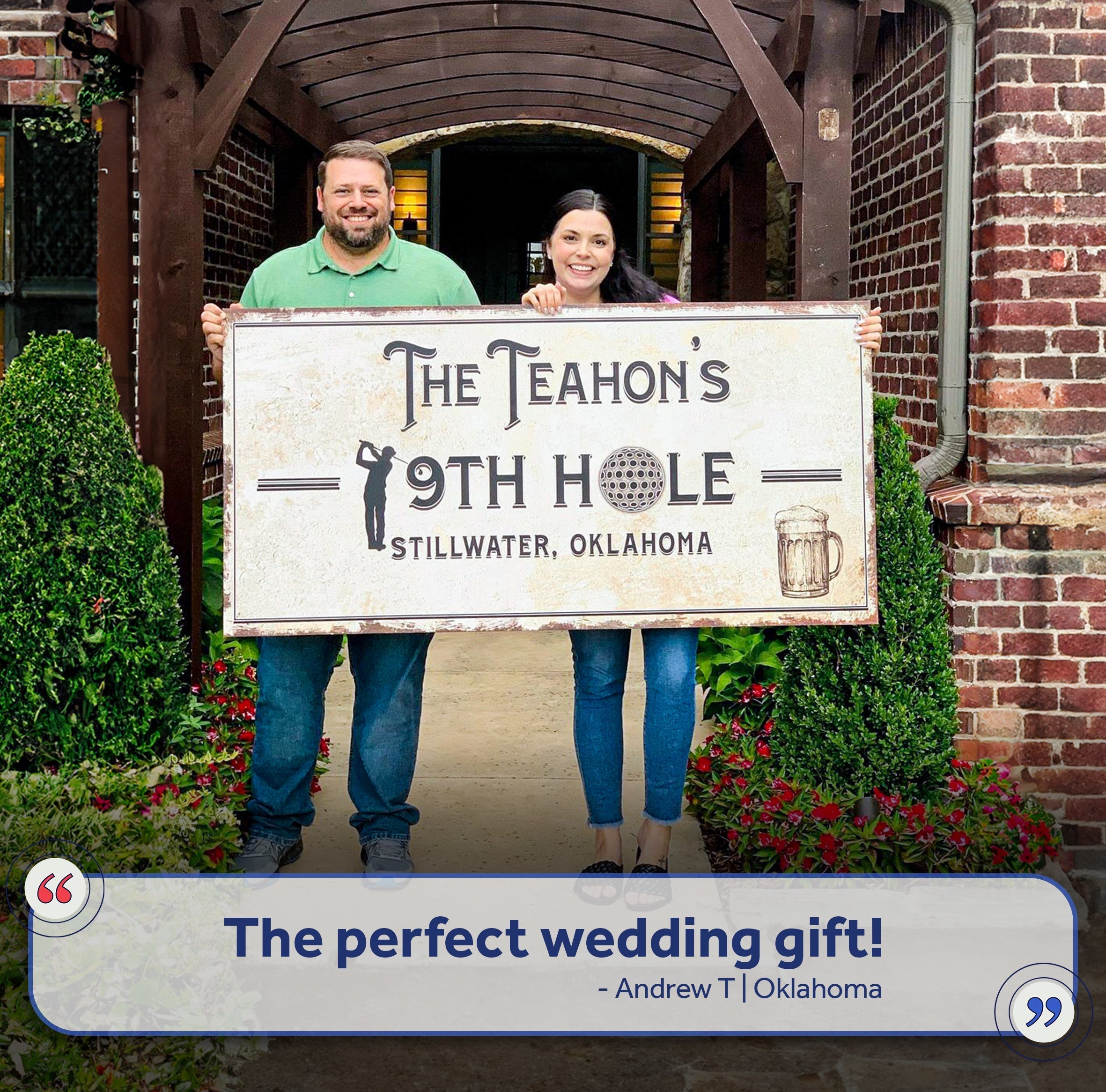 19th Hole Golf Personalized Sign on sale at MyriadMart