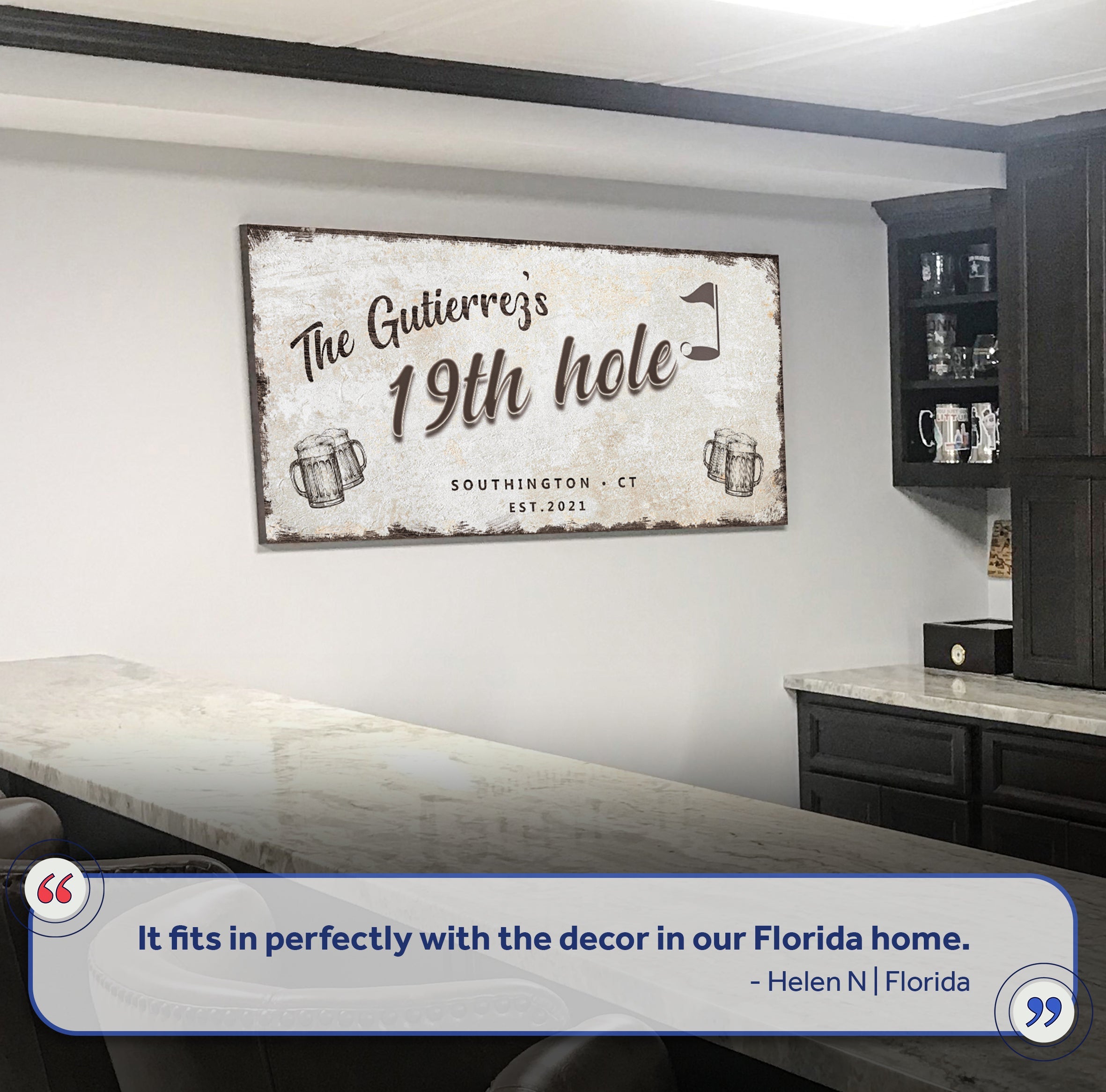19th Hole Golf Personalized Sign III on sale at MyriadMart