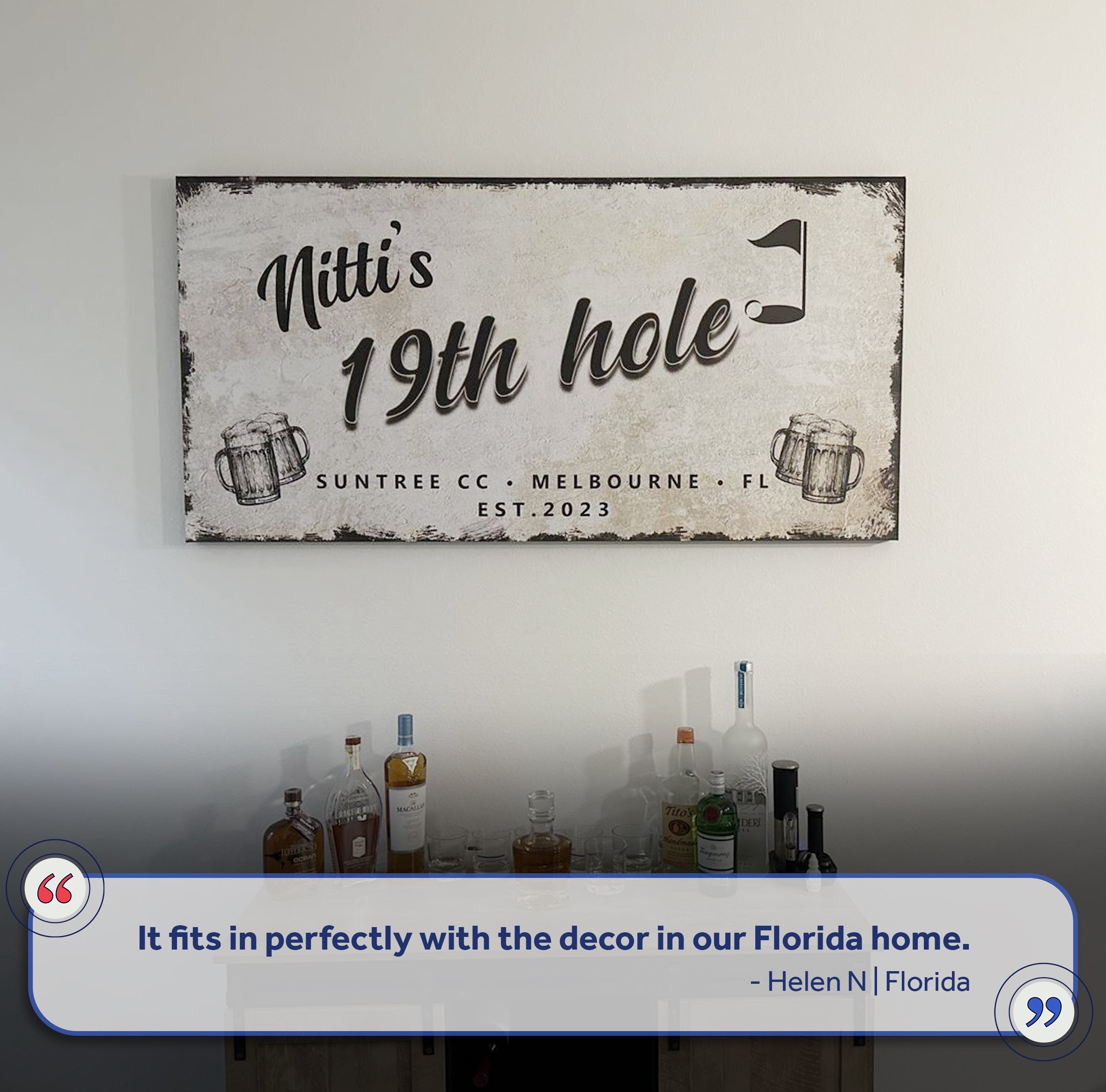 19th Hole Golf Personalized Sign III on sale at MyriadMart