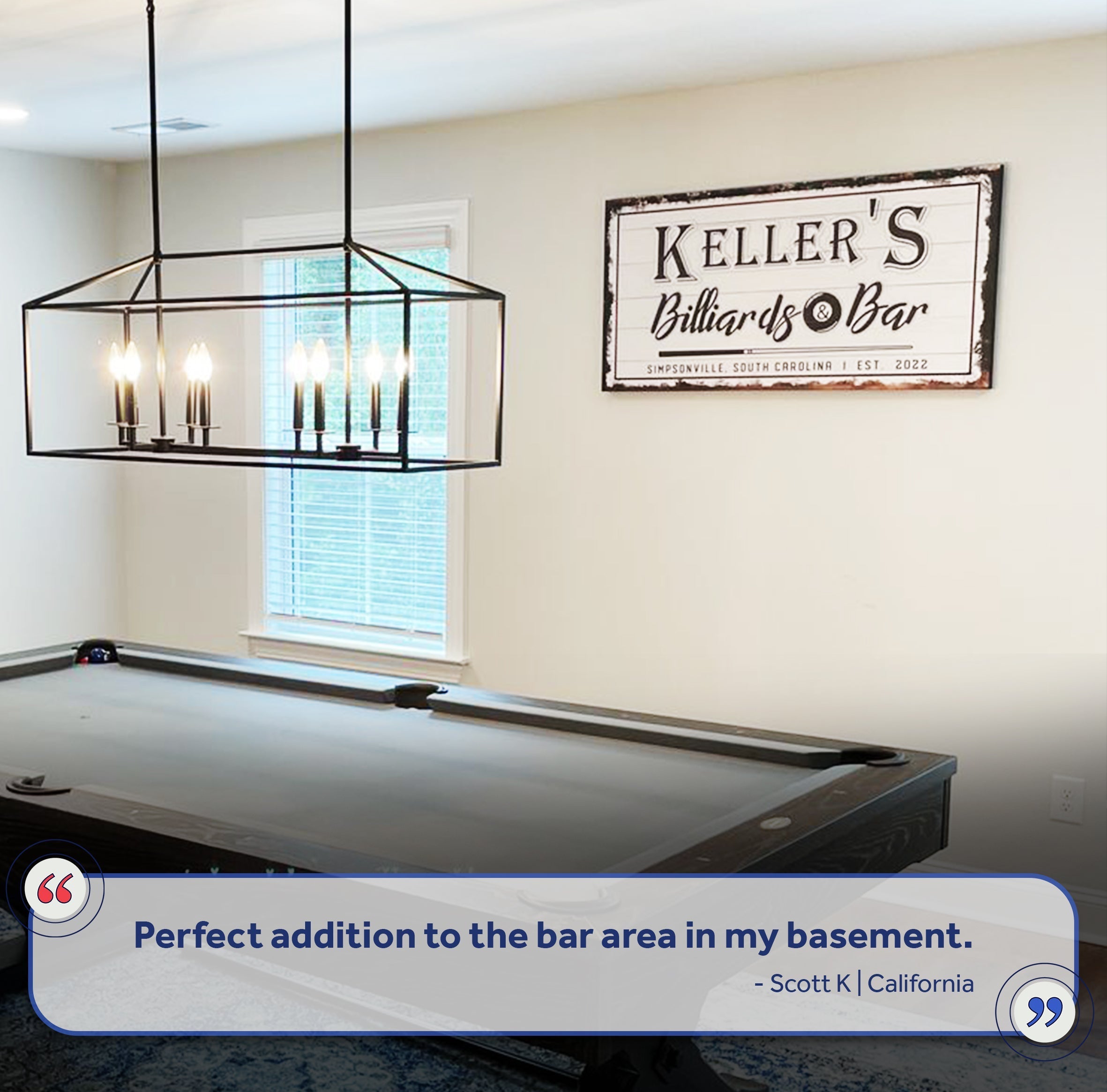 Billiards And Bar Sign on sale at MyriadMart