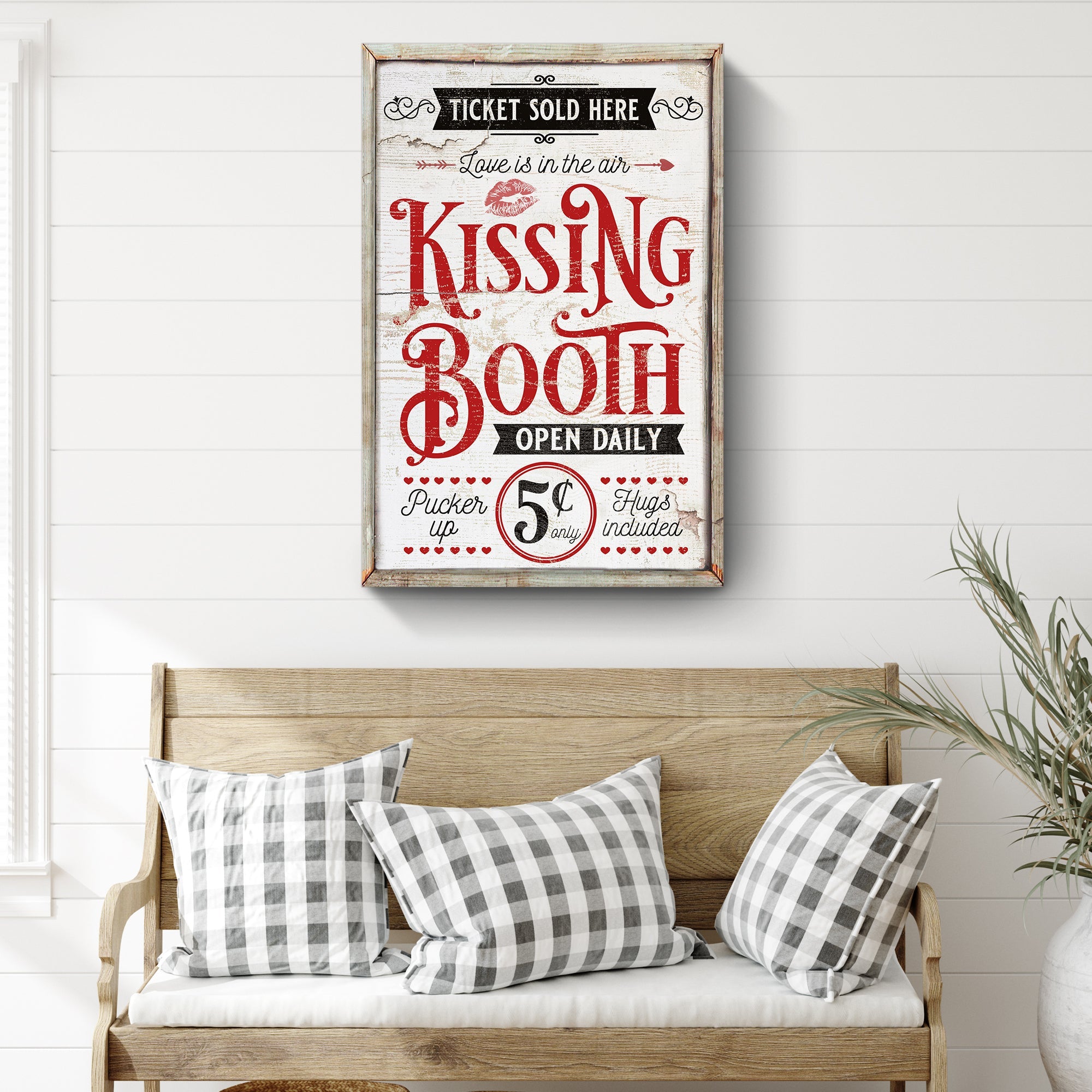 Valentines Day Kissing Booth Sign III on sale at MyriadMart