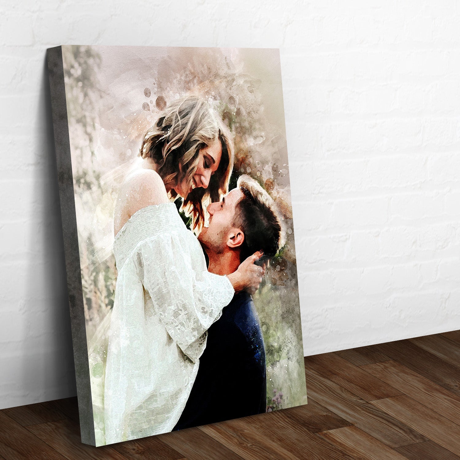 Couple Watercolor Portrait Sign on sale at MyriadMart