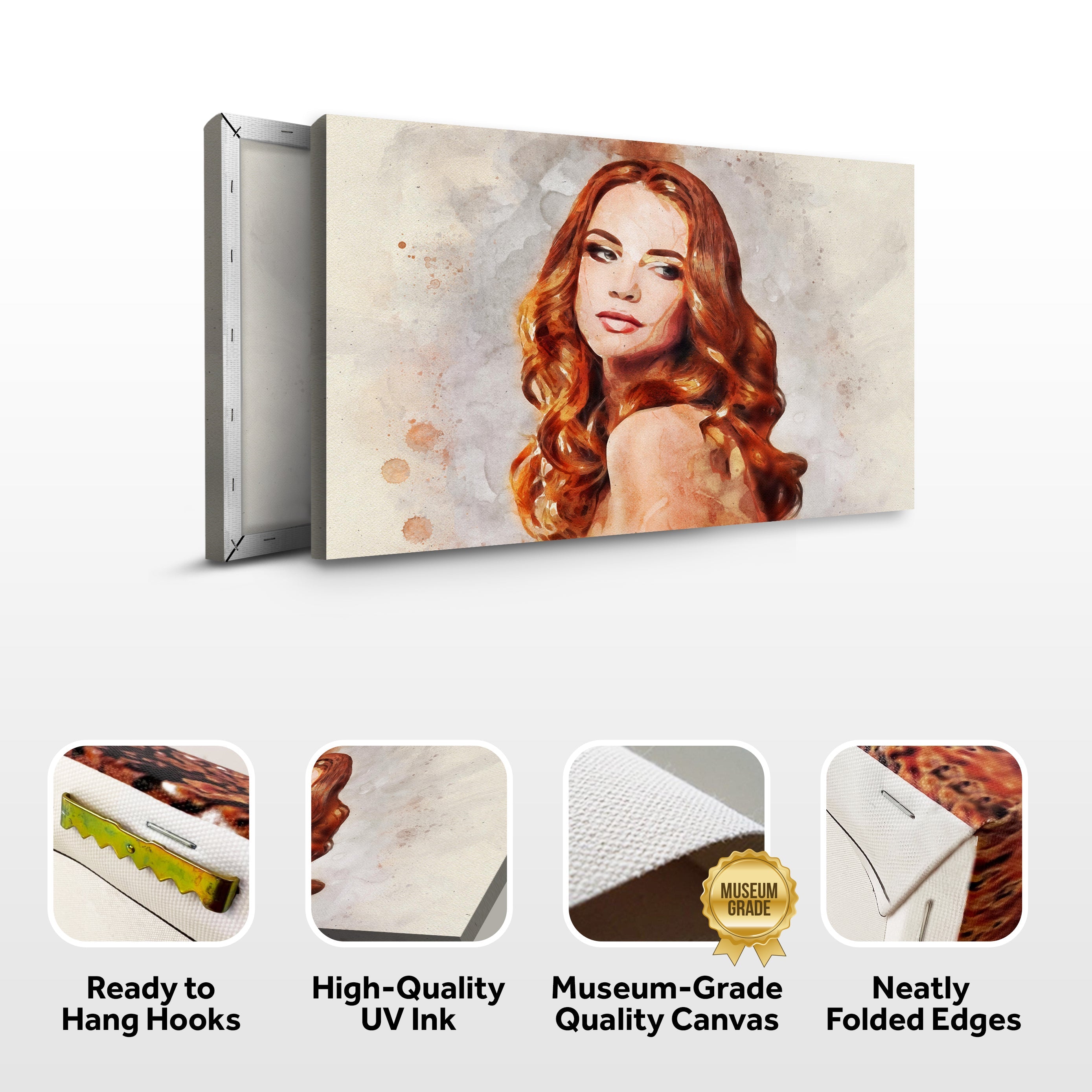 Classic Watercolor Portrait Sign on sale at MyriadMart