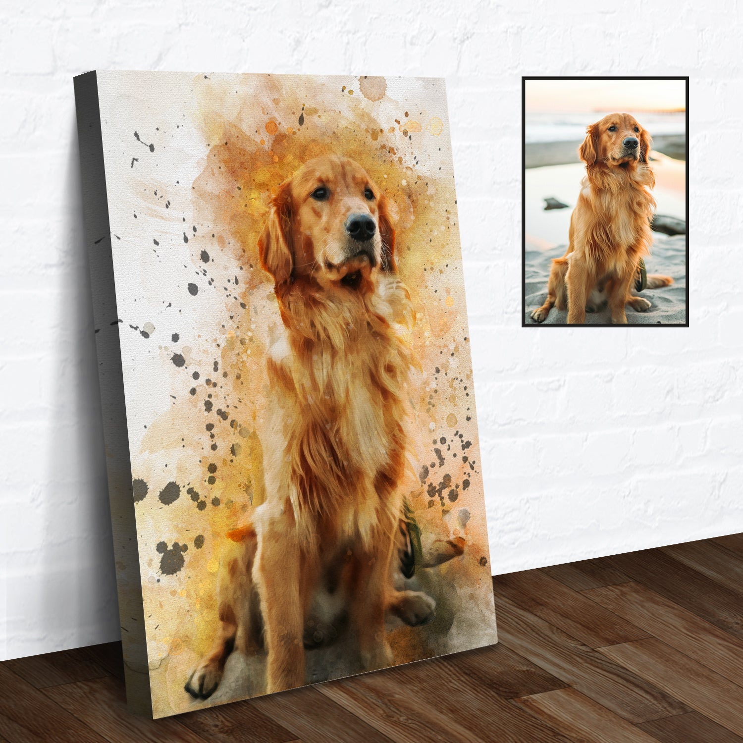 Pet Watercolor Portrait Custom Wall Art on sale at MyriadMart