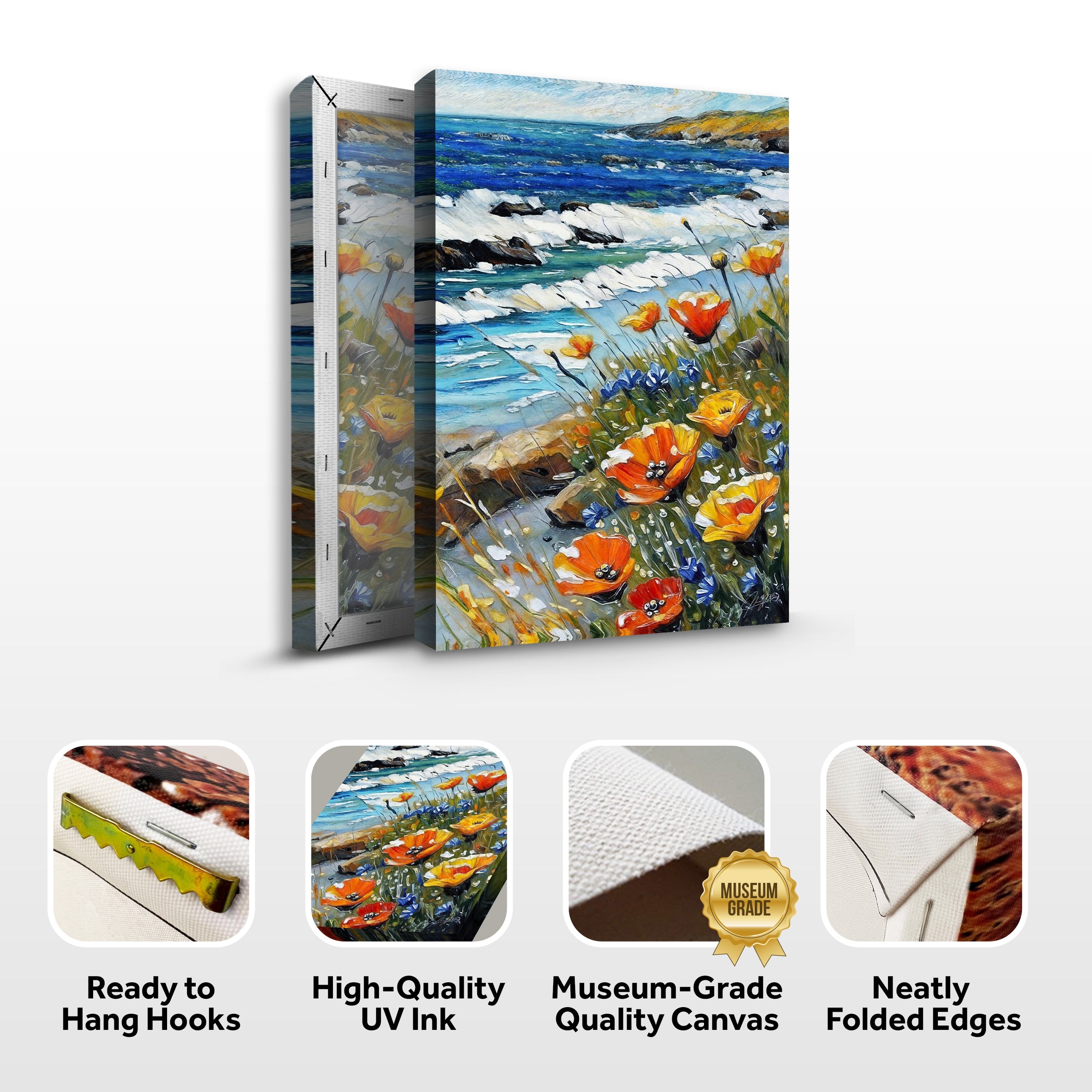 Canvas Print: "Coastal Blooms" on sale at MyriadMart