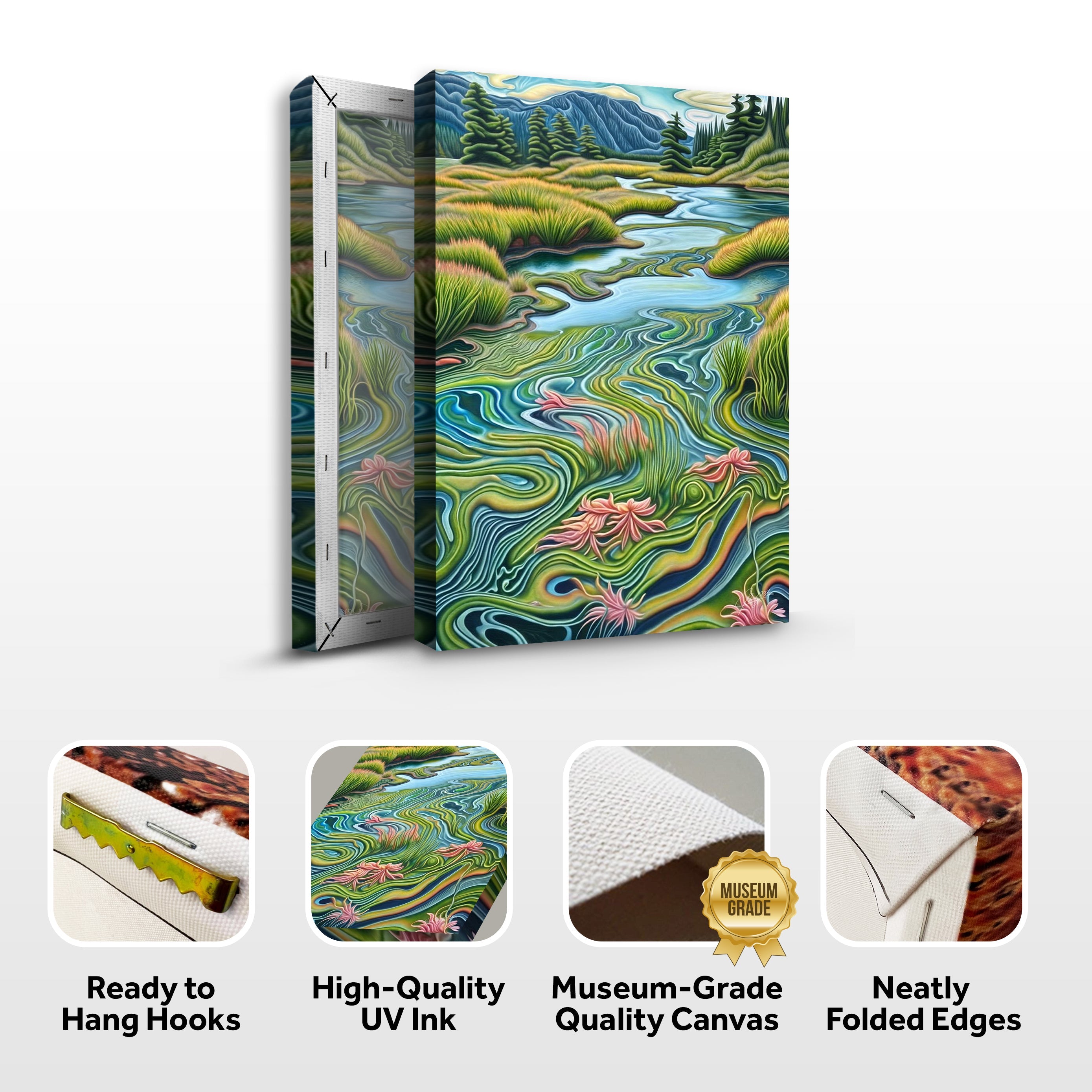 Canvas Print: "Flowing Serenity" on sale at MyriadMart