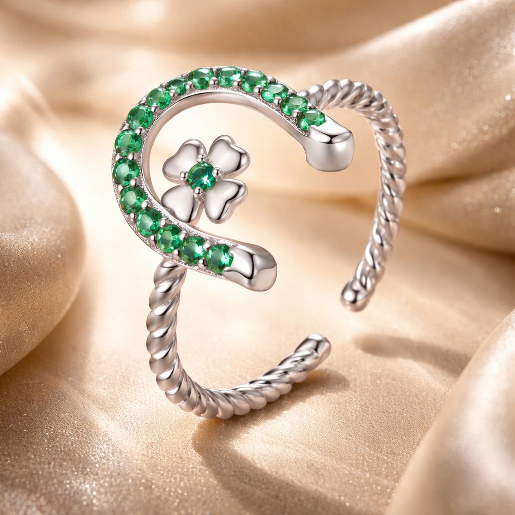 925 Sterling Silver Plated Platinum CZ Ring for Women on sale at MyriadMart