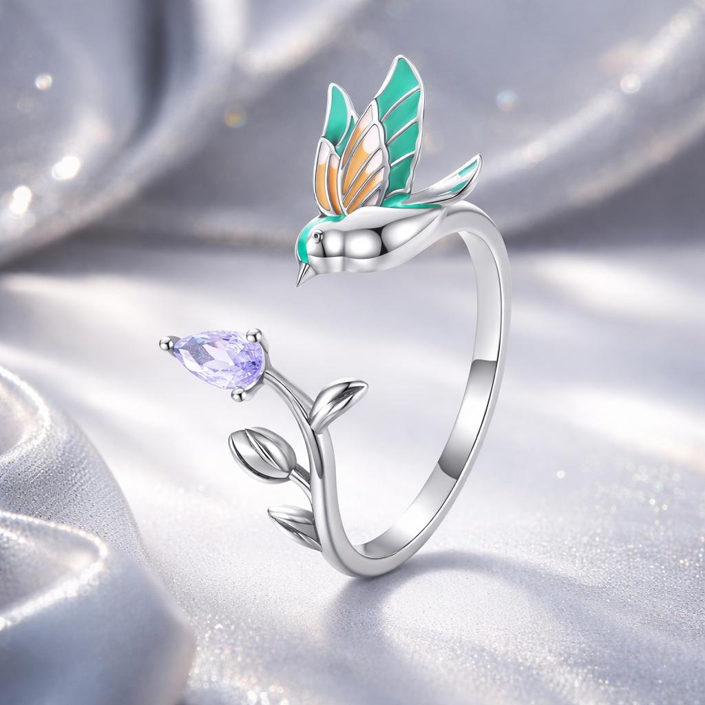 925 Sterling Silver 0.16cm Pavé Setting CZ Ring on sale at MyriadMart