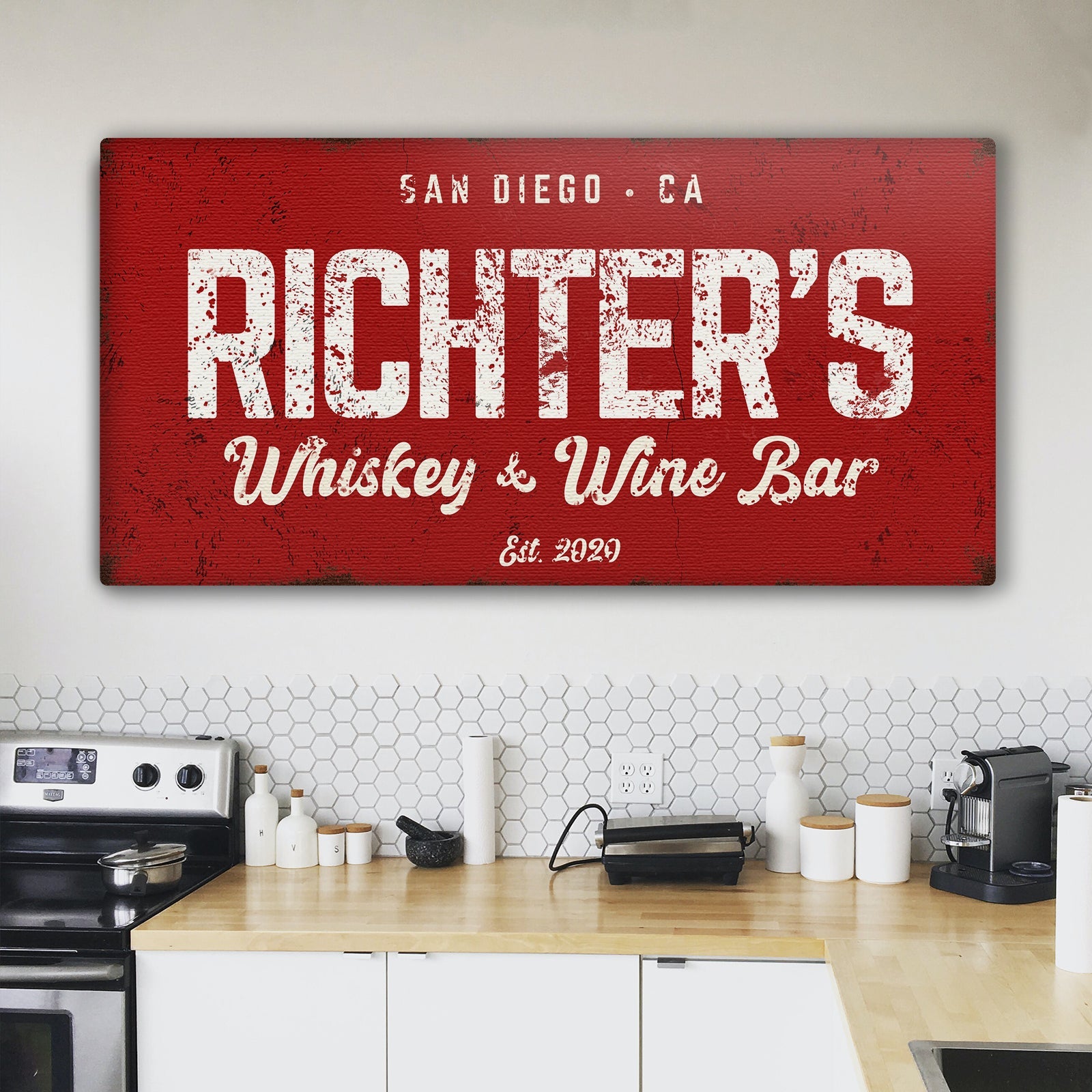Whiskey And Wine Bar Sign on sale at MyriadMart